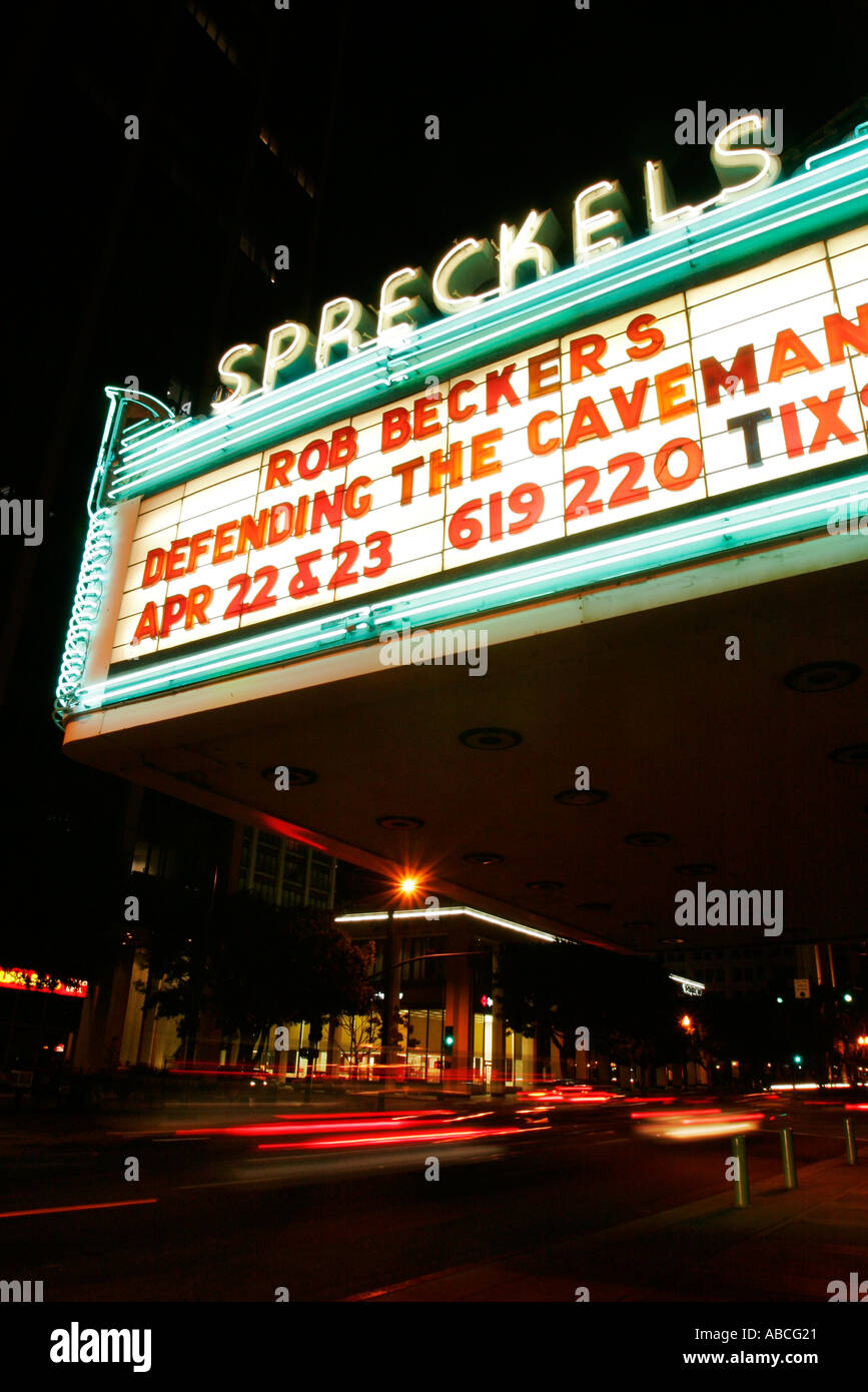 Spreckels Theatre Broadway Downtown San Diego California SD Stock Photo