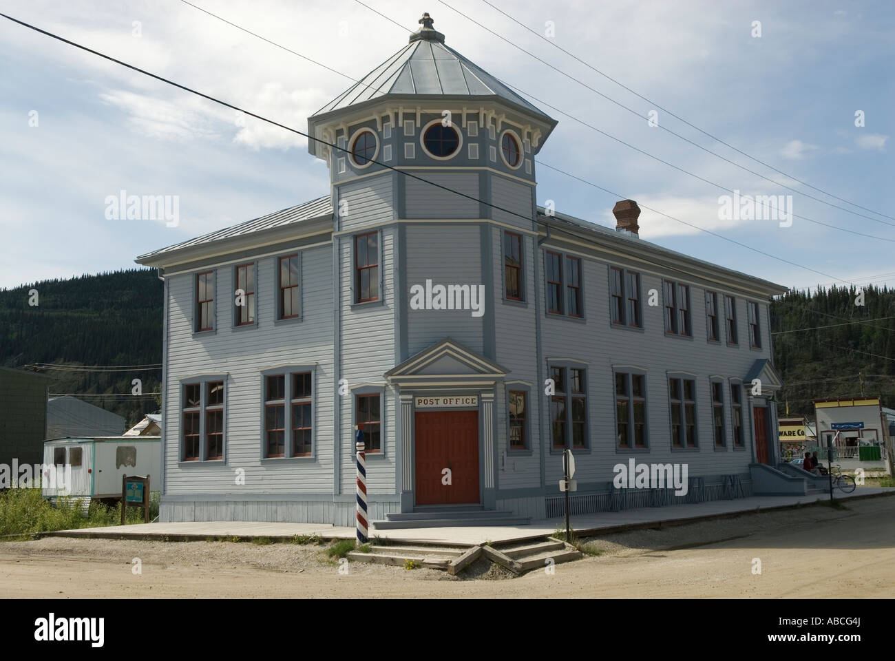 Historical Post Office in Dawson City Yukon Canada Stock Photo Alamy