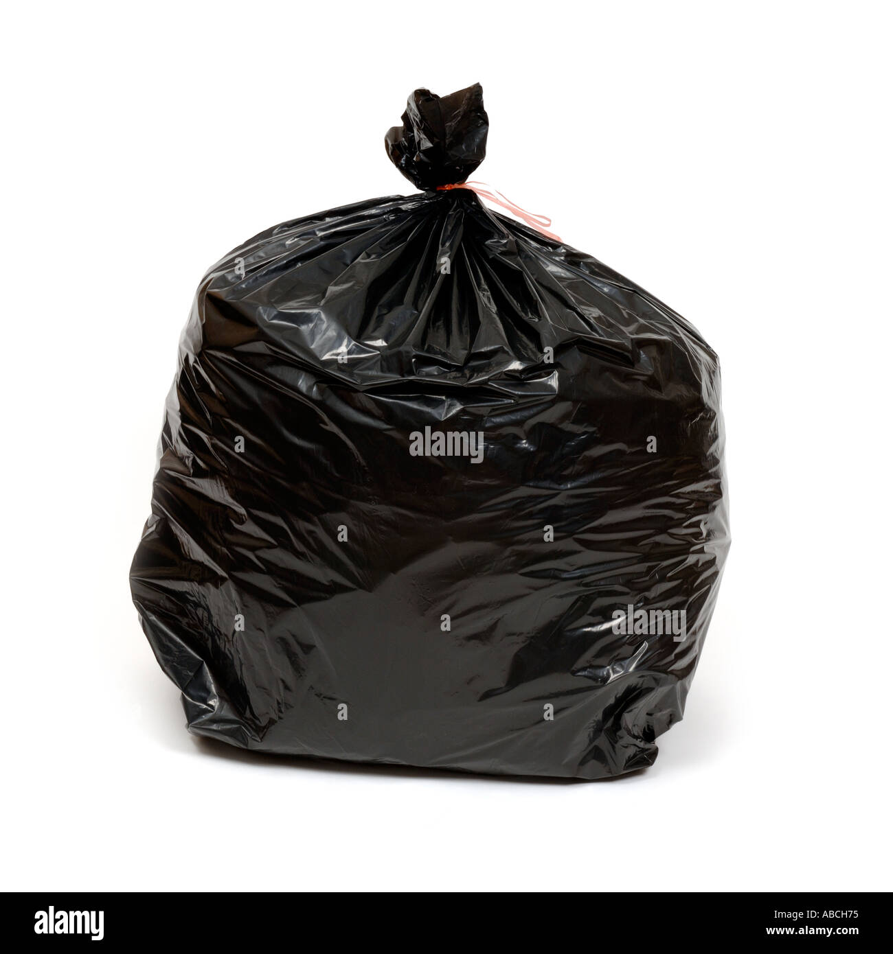 Black bin bag Stock Photo