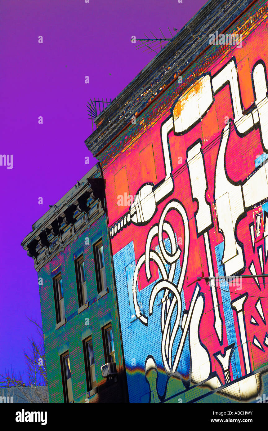 NYC New York City hardware store exterior wall ad tools Stock Photo Alamy