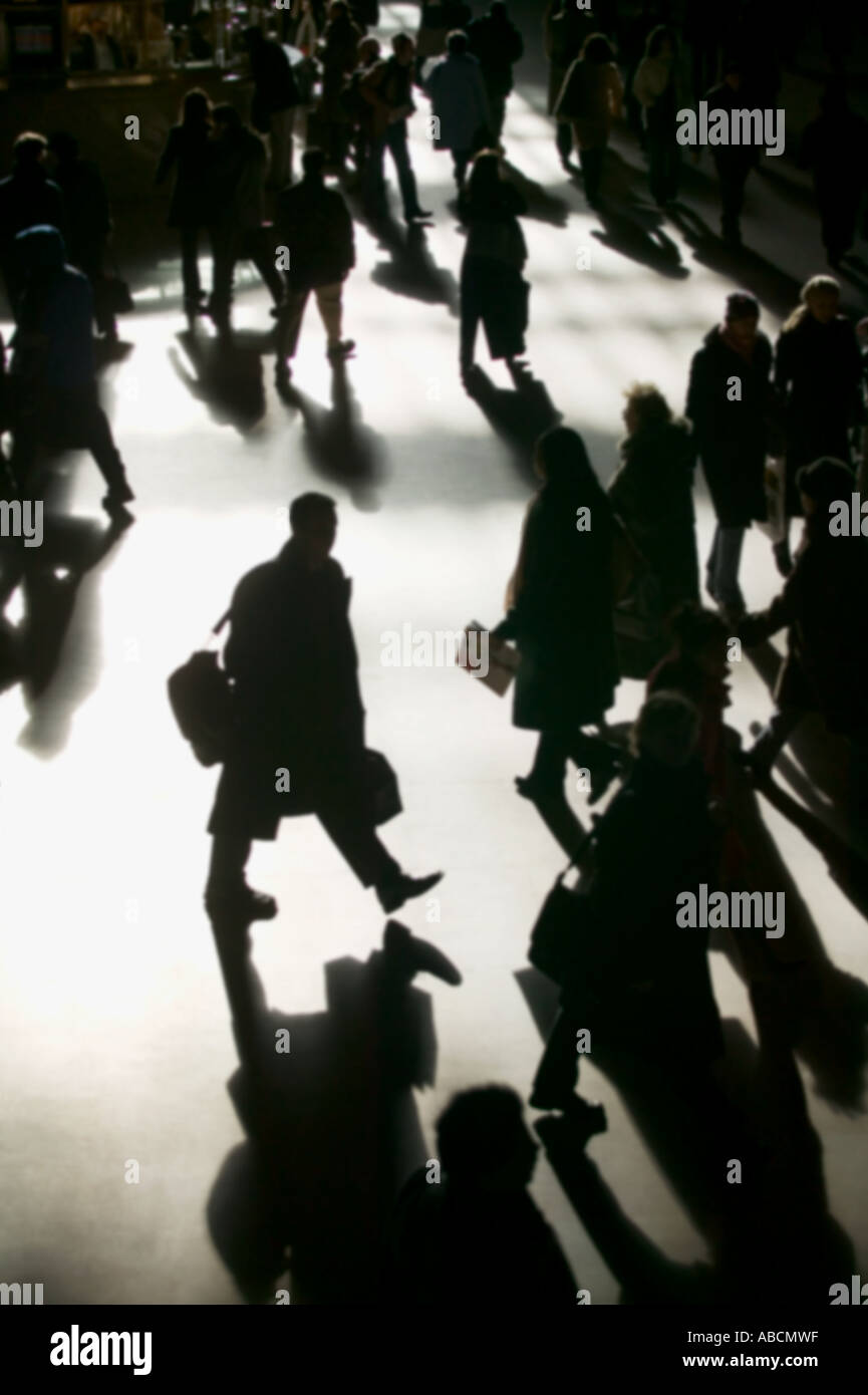 Silhouette people walking on railroad hi-res stock photography and ...