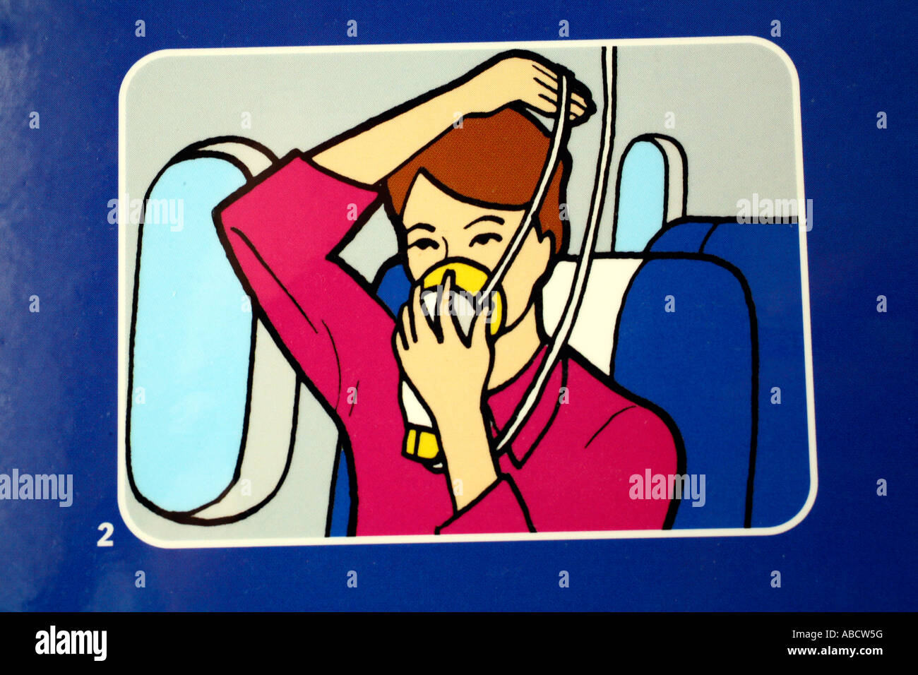Aeroplane safety card Stock Photo - Alamy