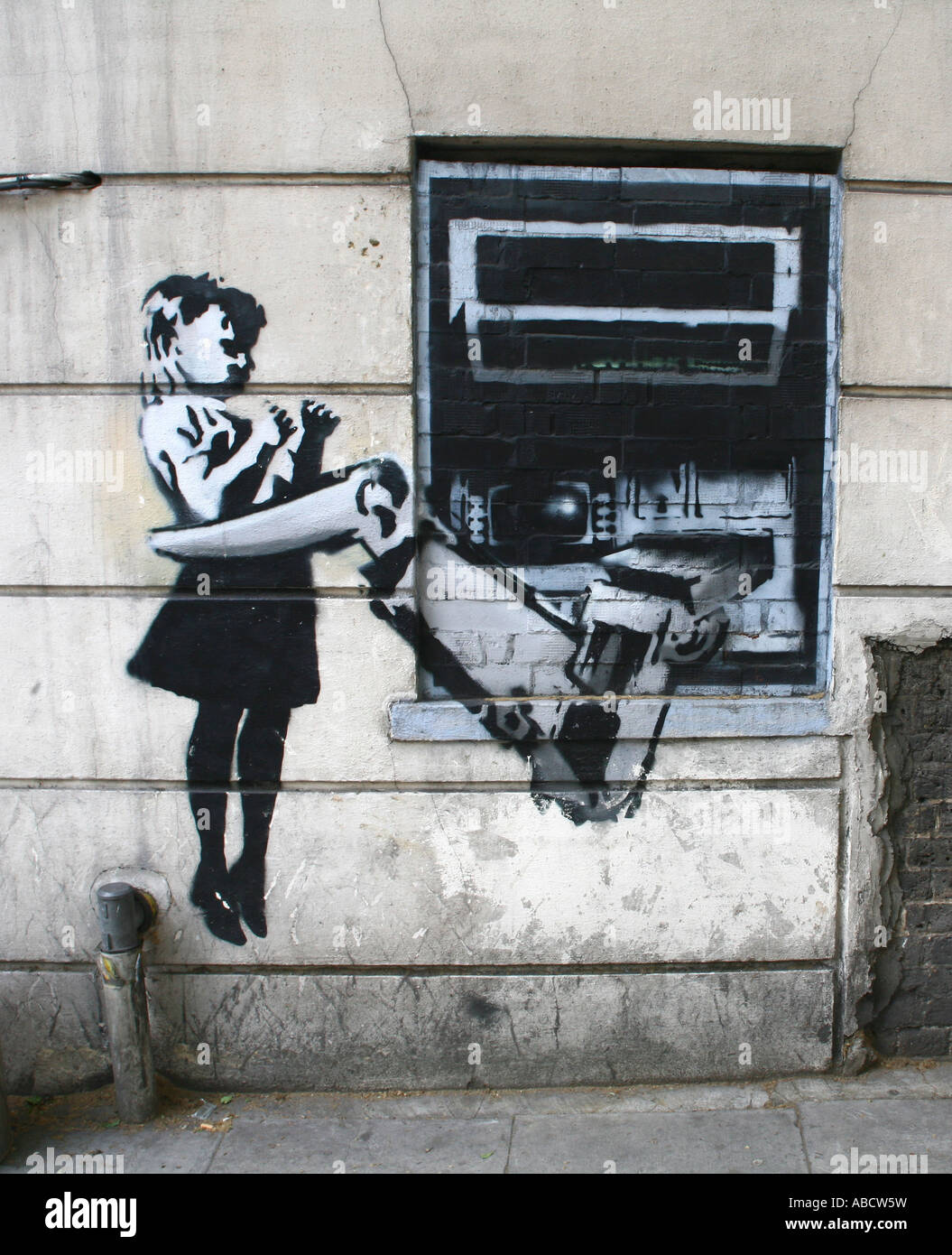 banksy-stencil-hi-res-stock-photography-and-images-alamy