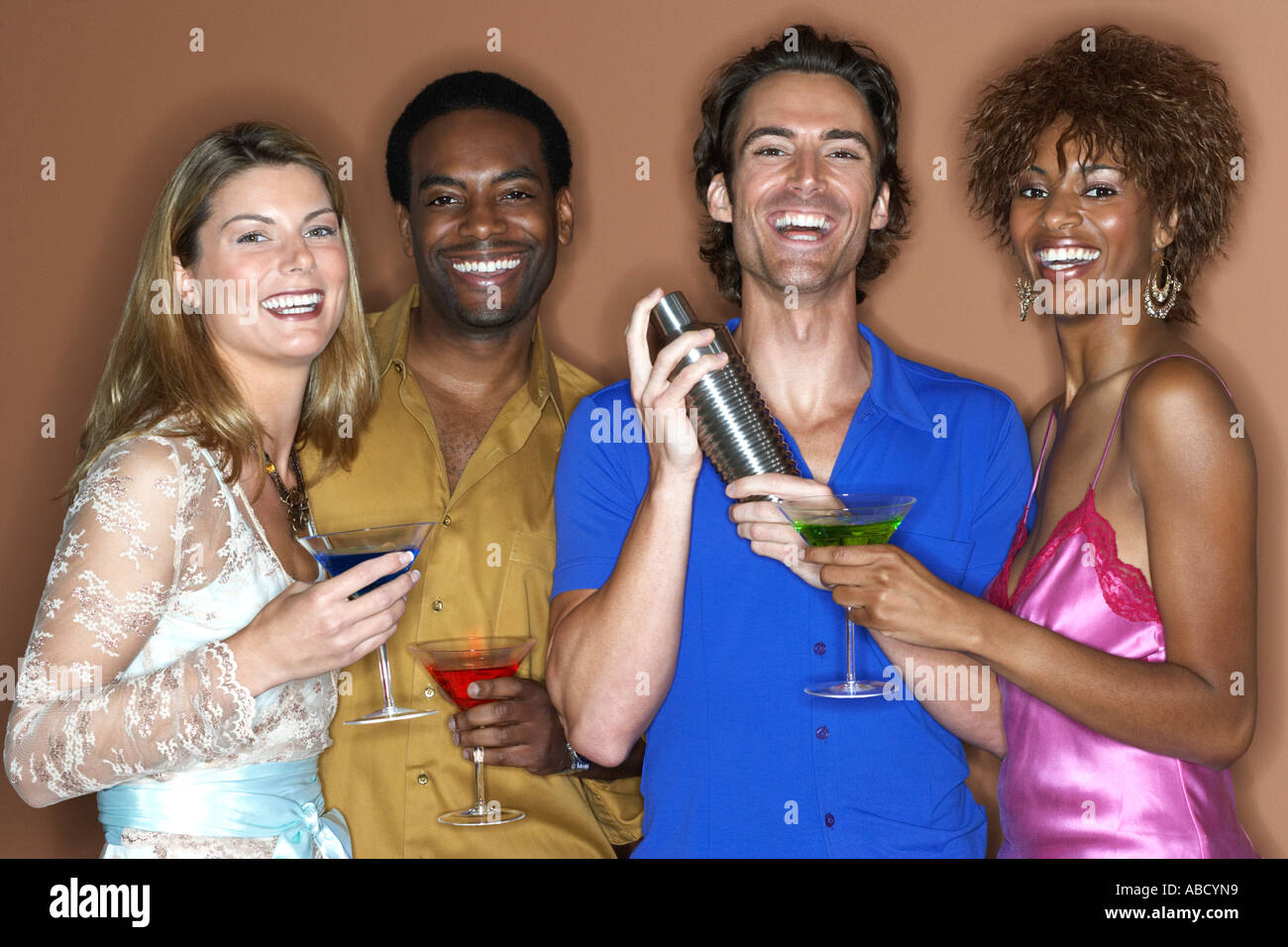 Friends having cocktails Stock Photo