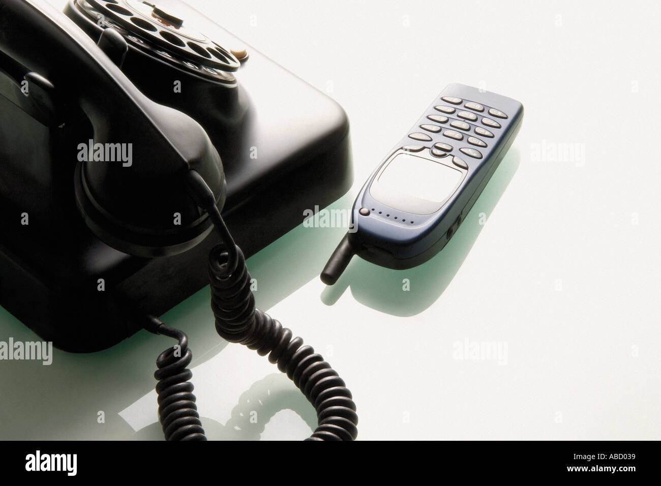 Telephone and cellphone Stock Photo Alamy
