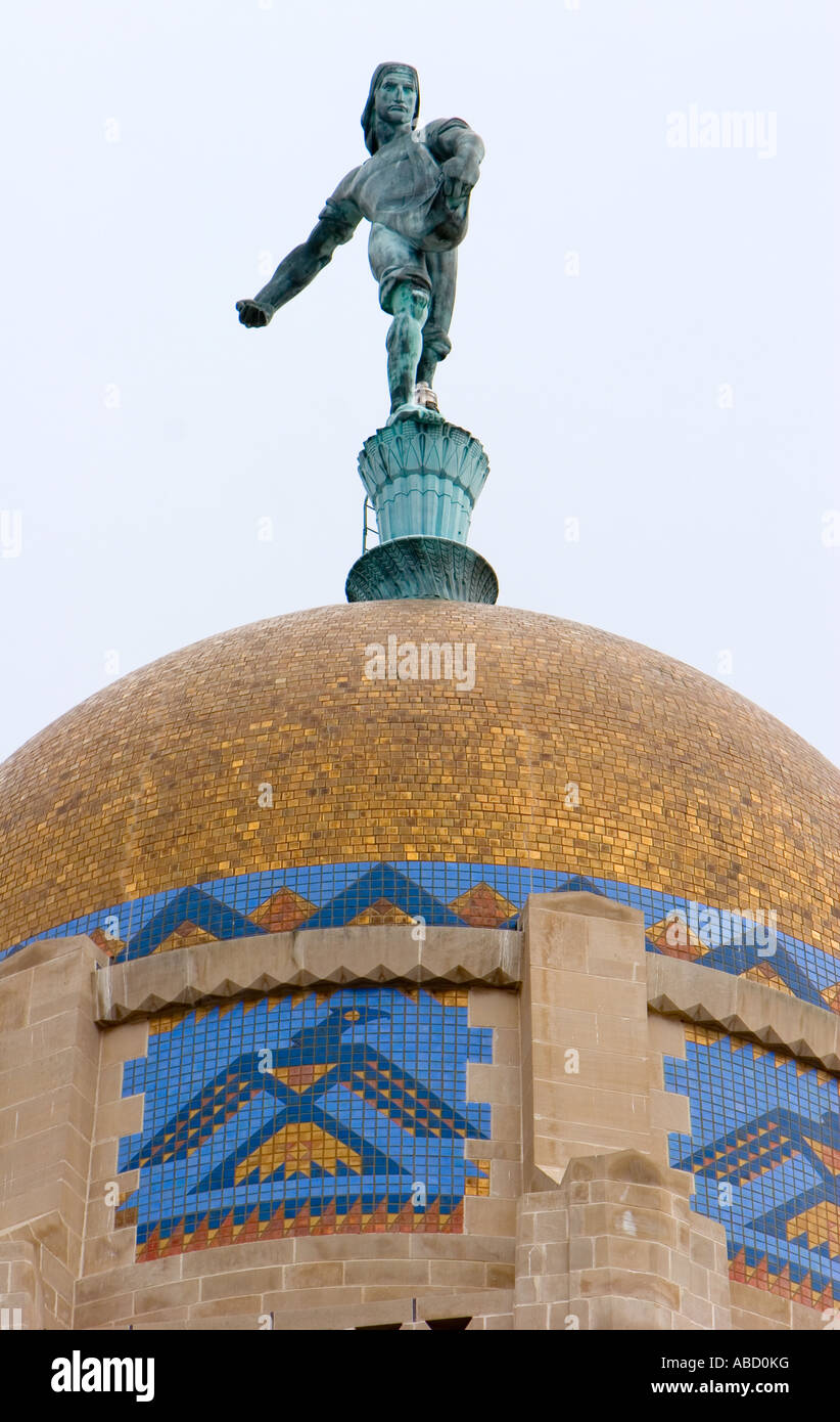 The Sower Statue perched atop of the Nebraska State Capitol Buliding in
