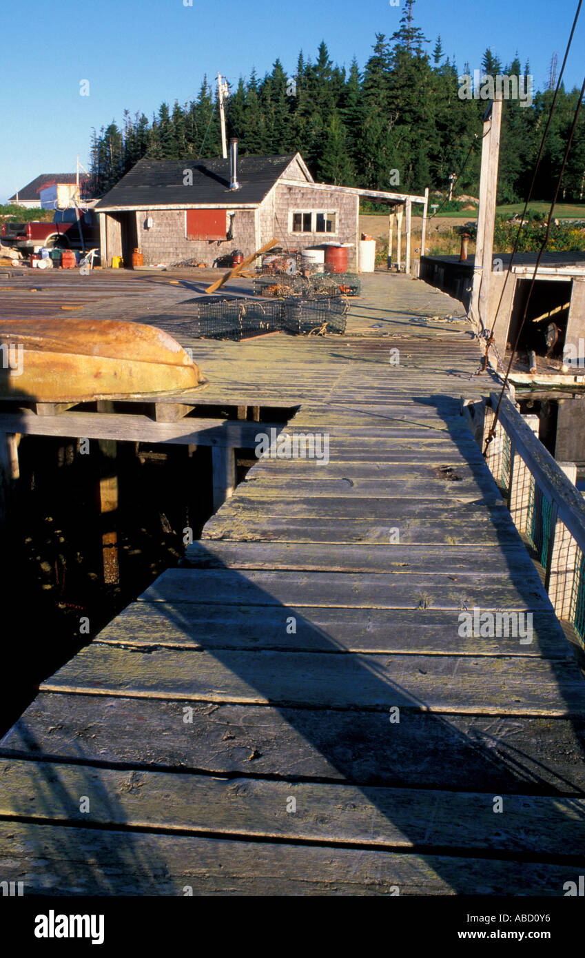 A pier in Black Duck Cove on the coast of Great Wass Island in Down