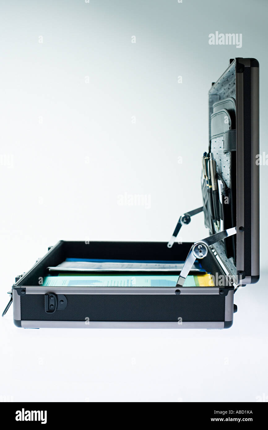 Open briefcase Stock Photo Alamy