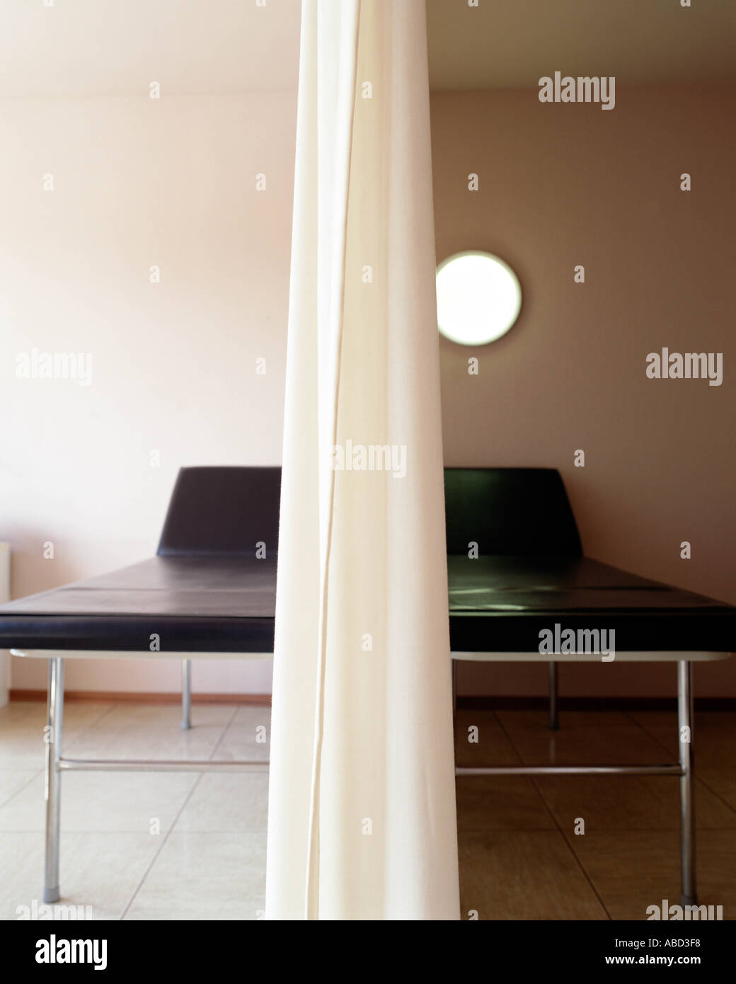 Treatment couches in hospital Stock Photo Alamy