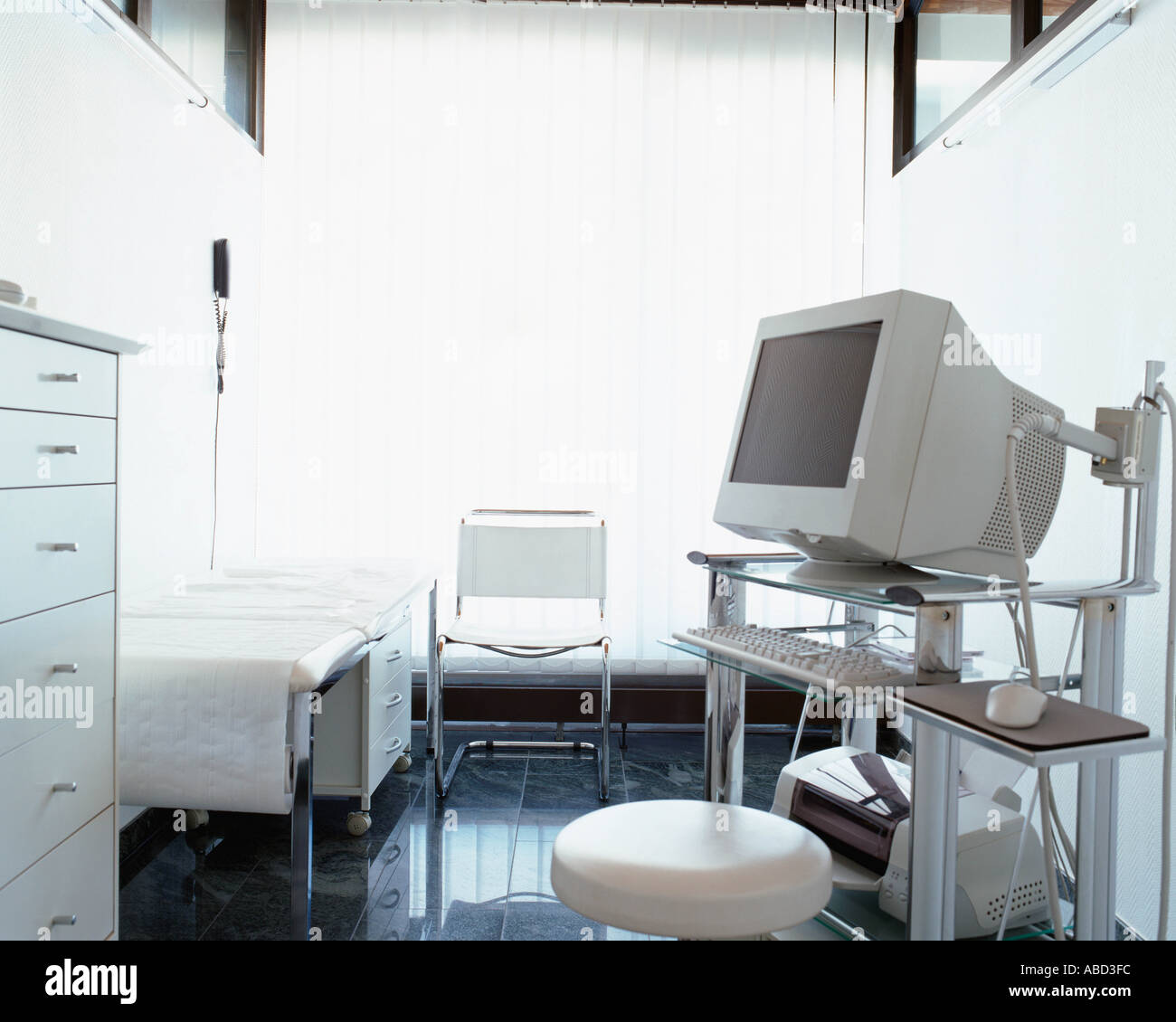 Computer equipment in hospital Stock Photo - Alamy