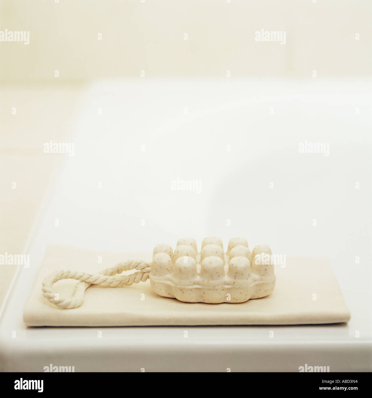 Massage soap on a bathtub Stock Photo Alamy