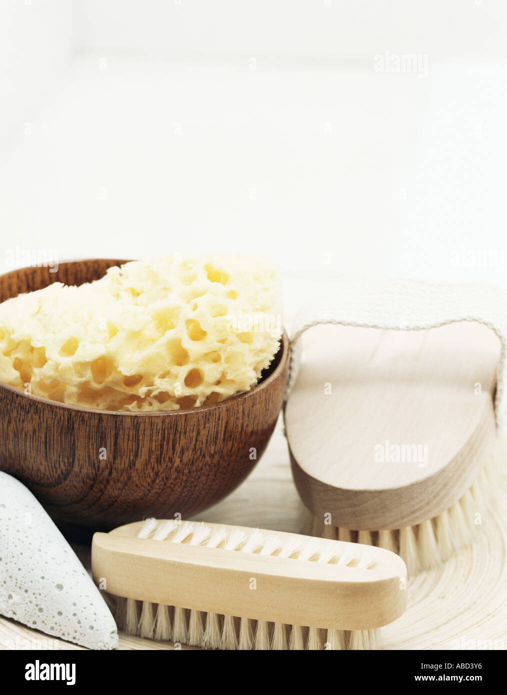 Sponge brushes and pumice stone Stock Photo Alamy