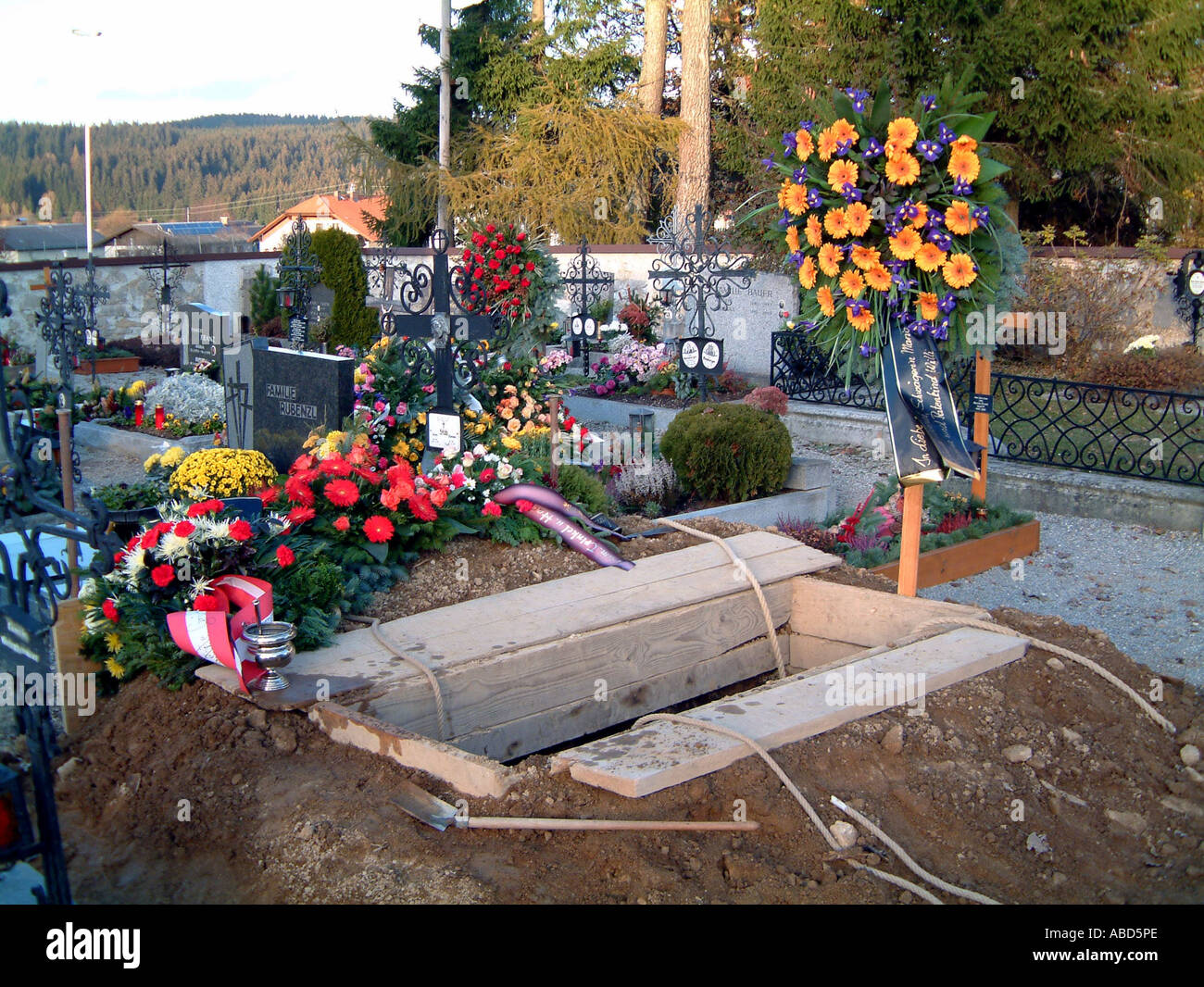 Open grave Stock Photo Alamy