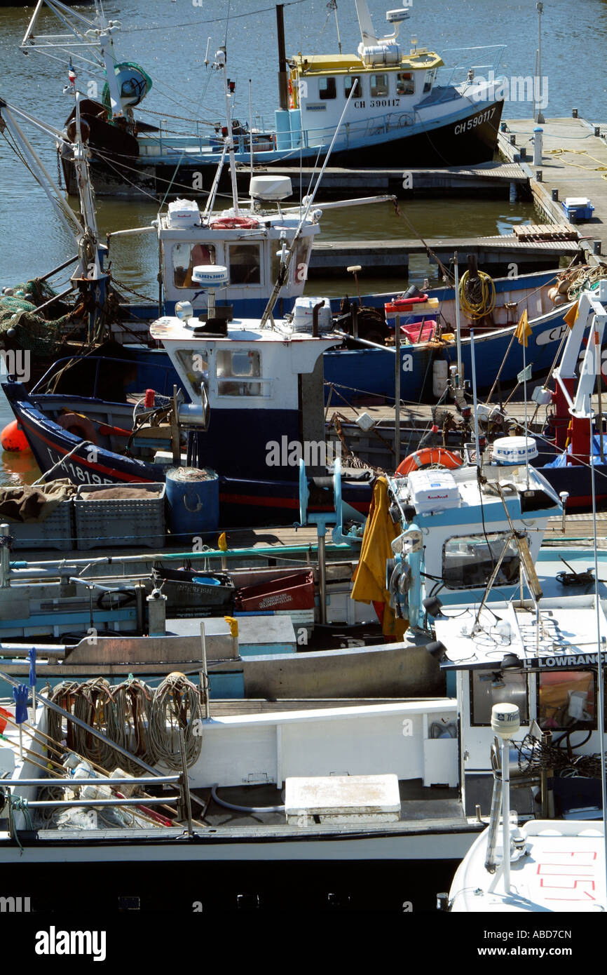 Cherbourg Normandy France Harbour with fishing boats Stock Photo Alamy