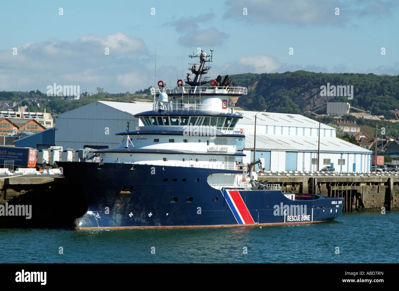 The Abeille Liberte maritime security vessel Cherbourg France Stock Photo
