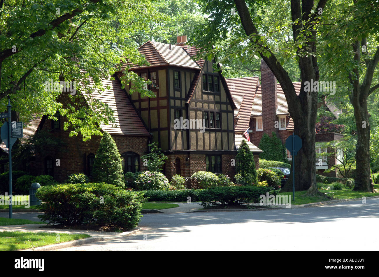 Forest Hills Gardens neighborhood in Queens in NYC Stock Photo Alamy