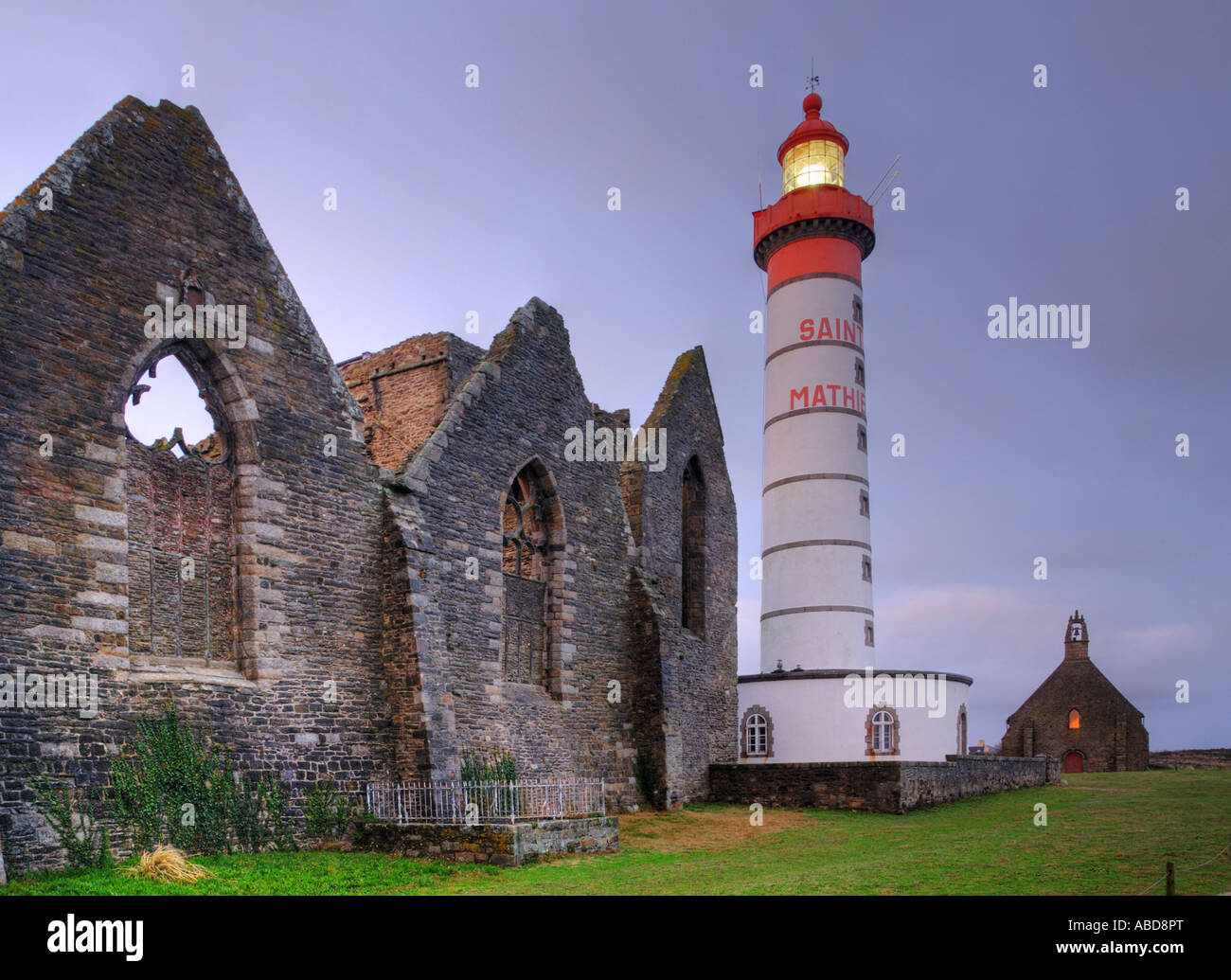 Old abbaye lighthouse pointe hi-res stock photography and images - Alamy