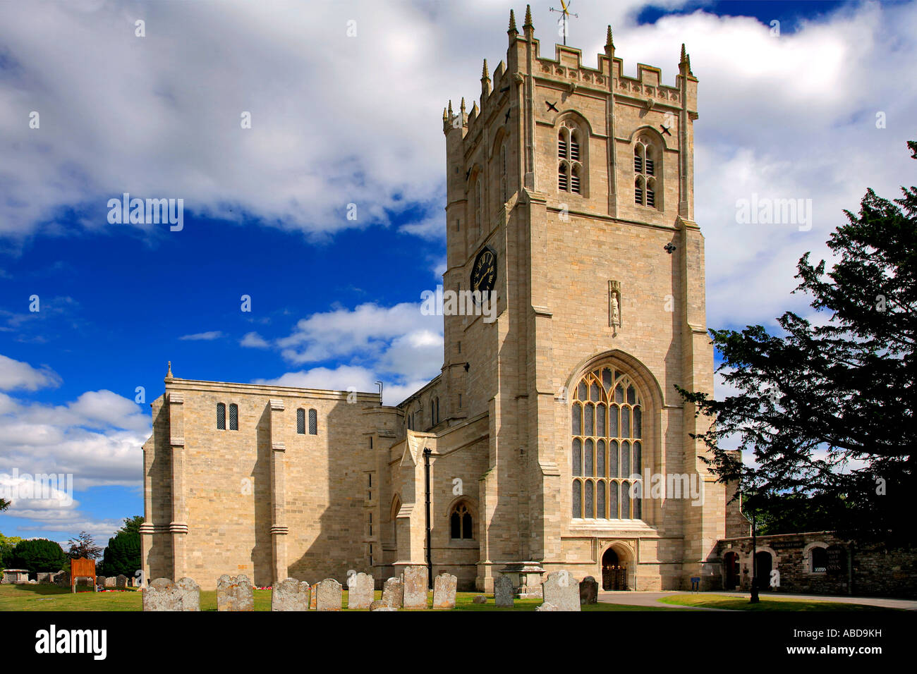 The Tower and gardens at Christchurch Priory, Dorset, England, Great ...