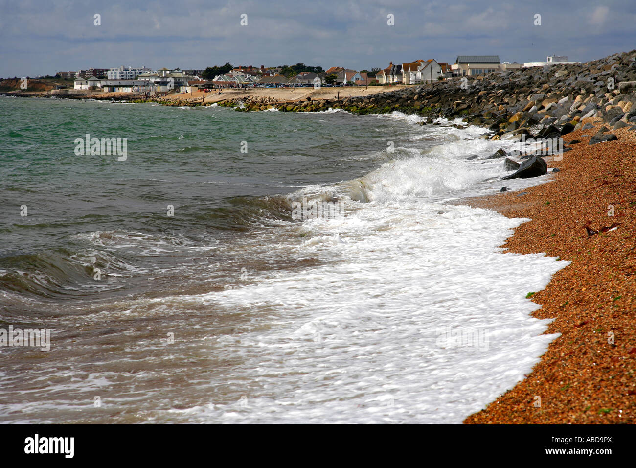 Hurst beach the Solent, Milford on Sea,Hampshire England Britain UK