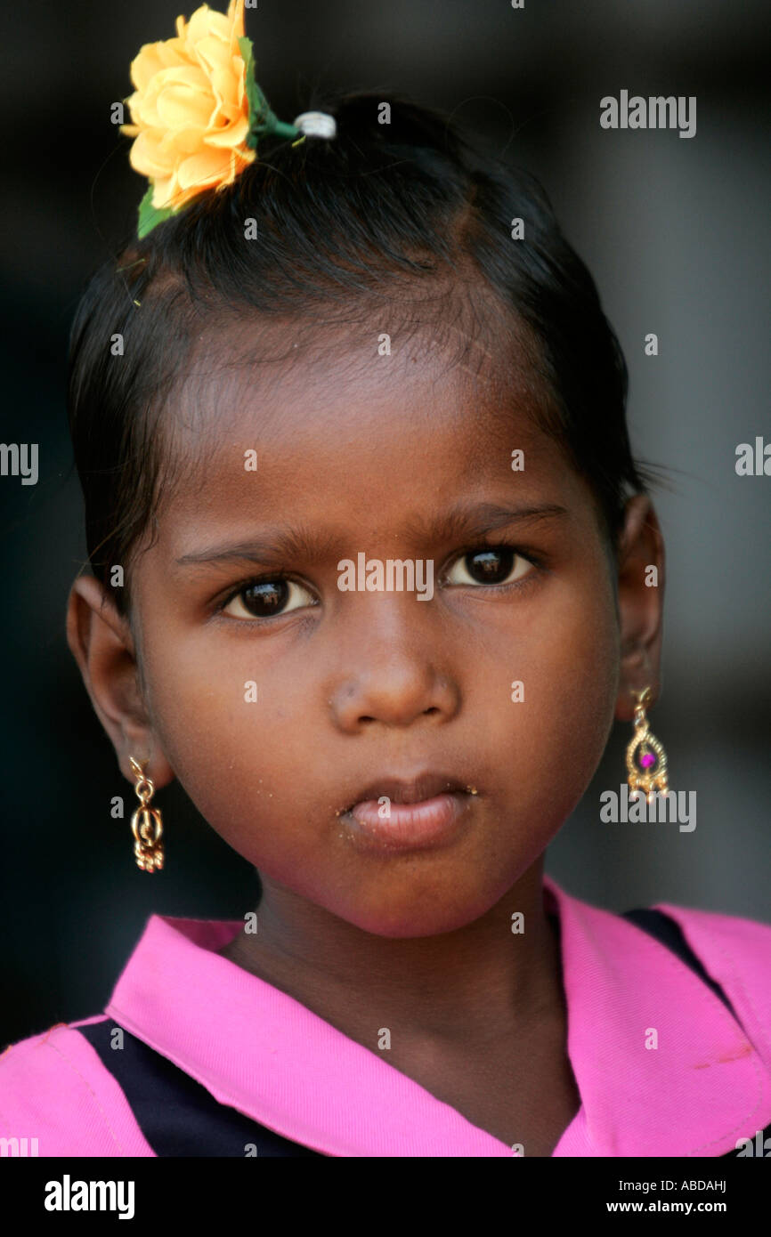 Girl at the tribal market at Kunduli near Koraput, Orissa, India Stock Photo