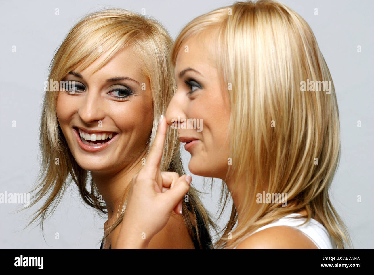 Twins amuse themselves Stock Photo