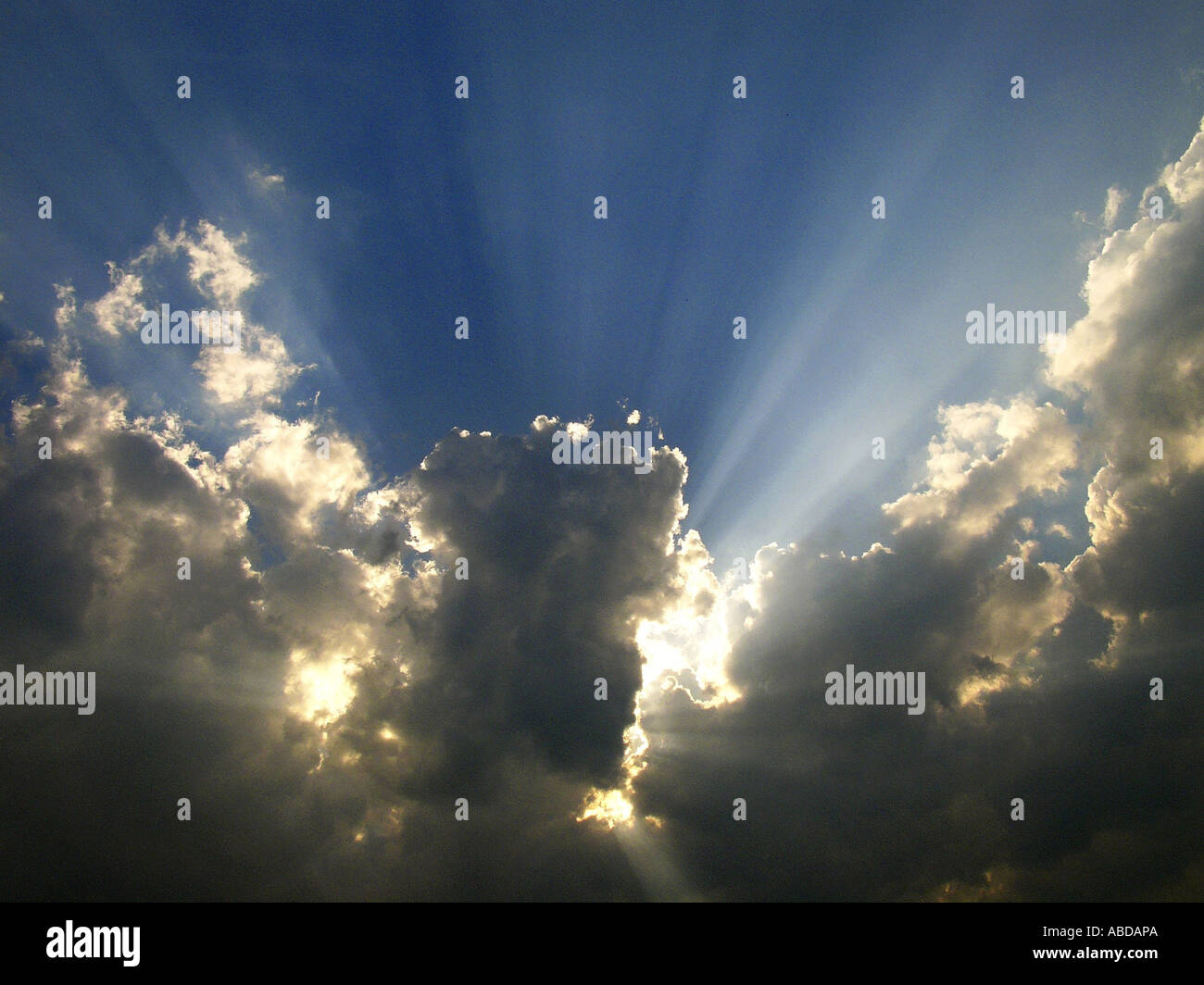 Sunset with cloudy atmosphere Stock Photo