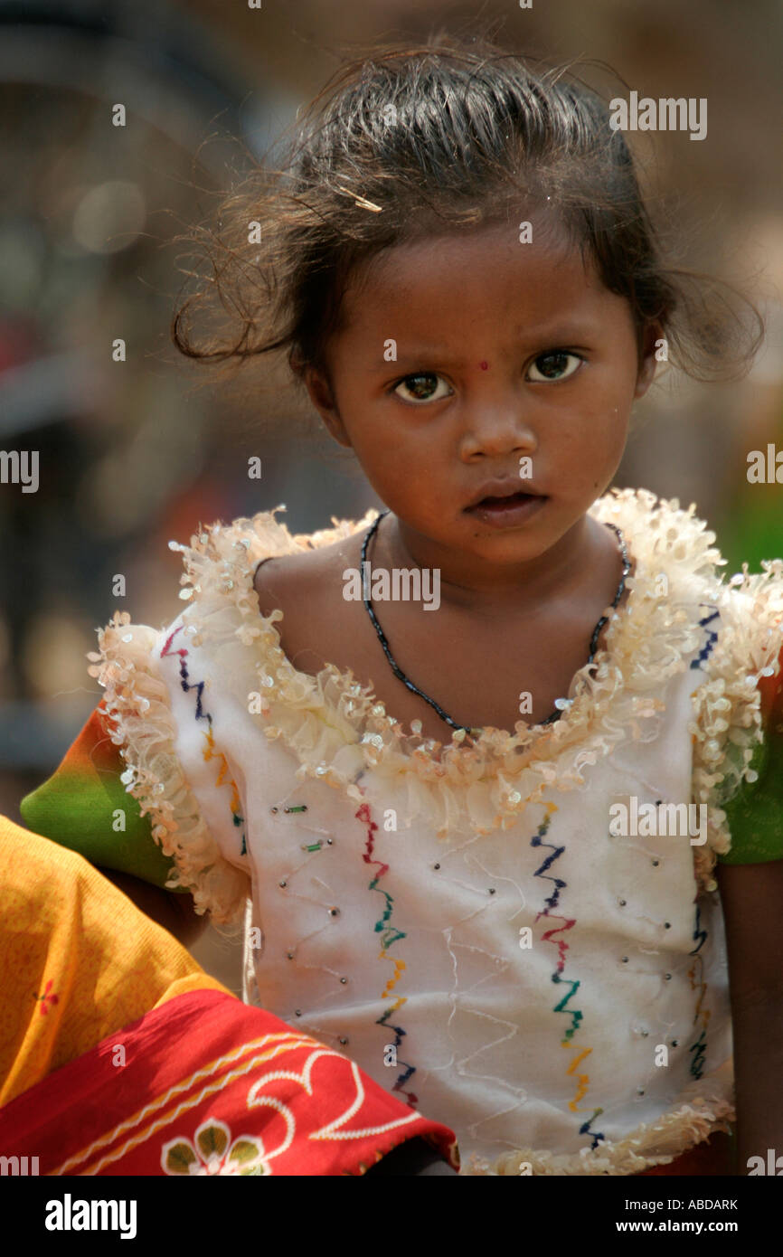 Girl at the tribal market at Kunduli near Koraput, Orissa, India Stock Photo