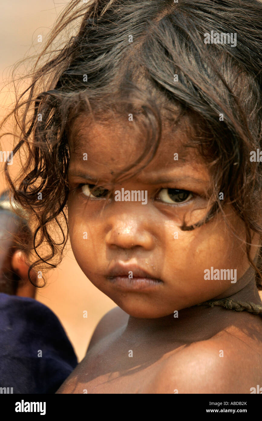 Child at the village of Madhlibad, near Rayagada, Orissa, India Stock Photo