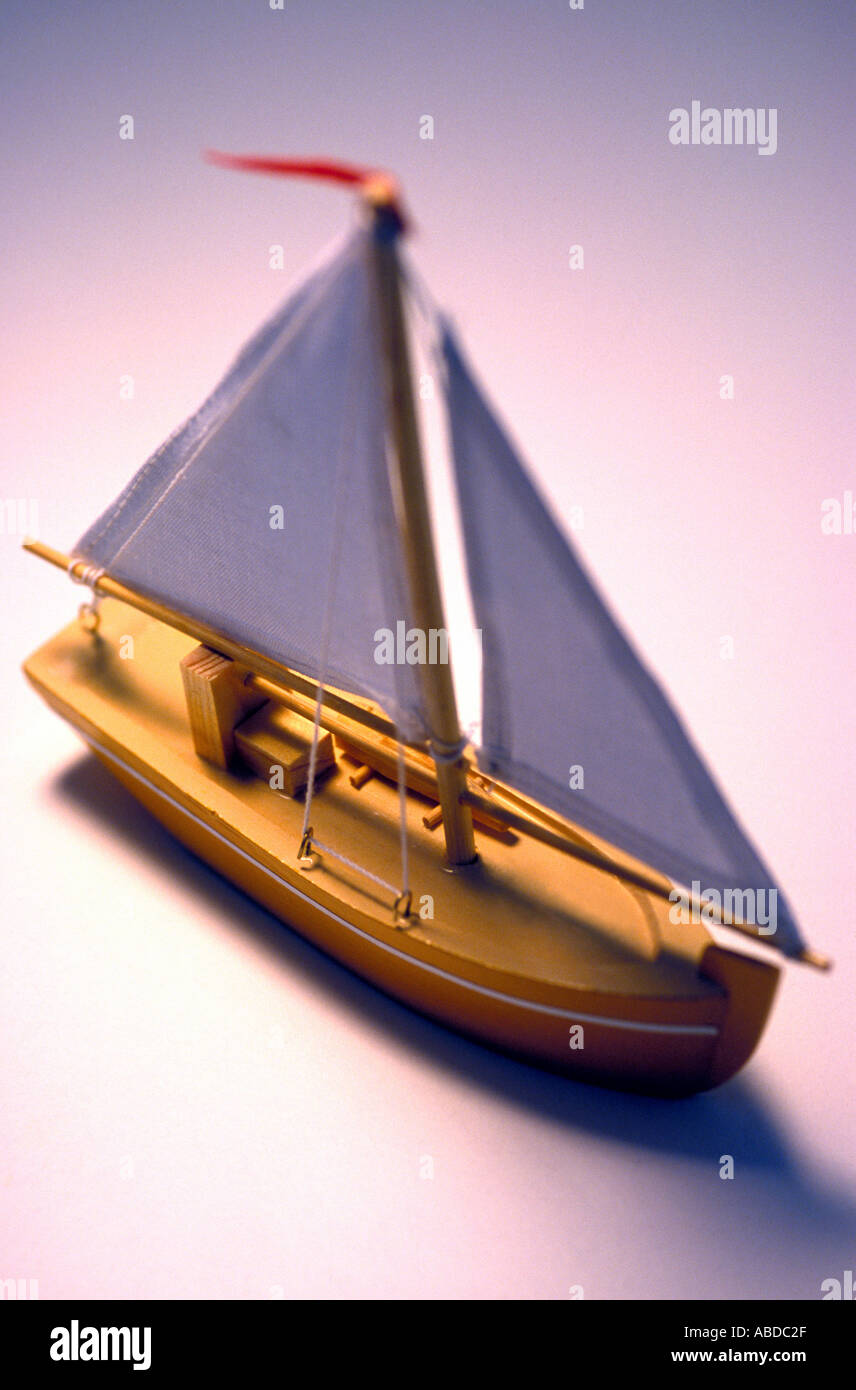 Toy sailing ship Stock Photo - Alamy