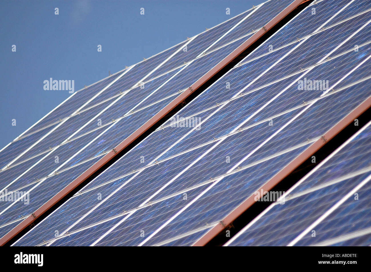 Solar collectors on a roof Stock Photo - Alamy
