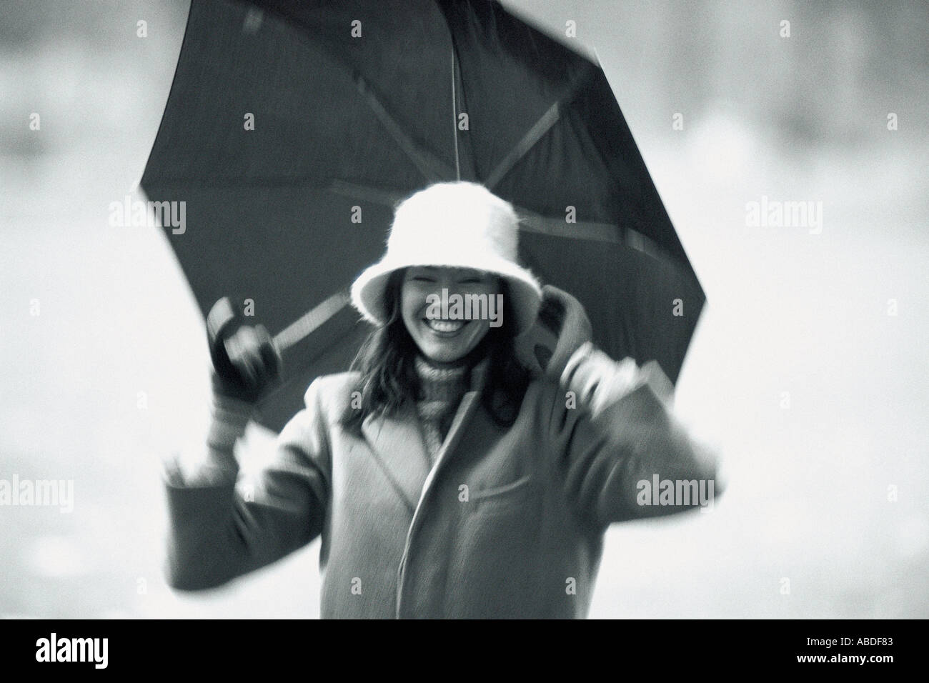Woman with umbrella Stock Photo - Alamy