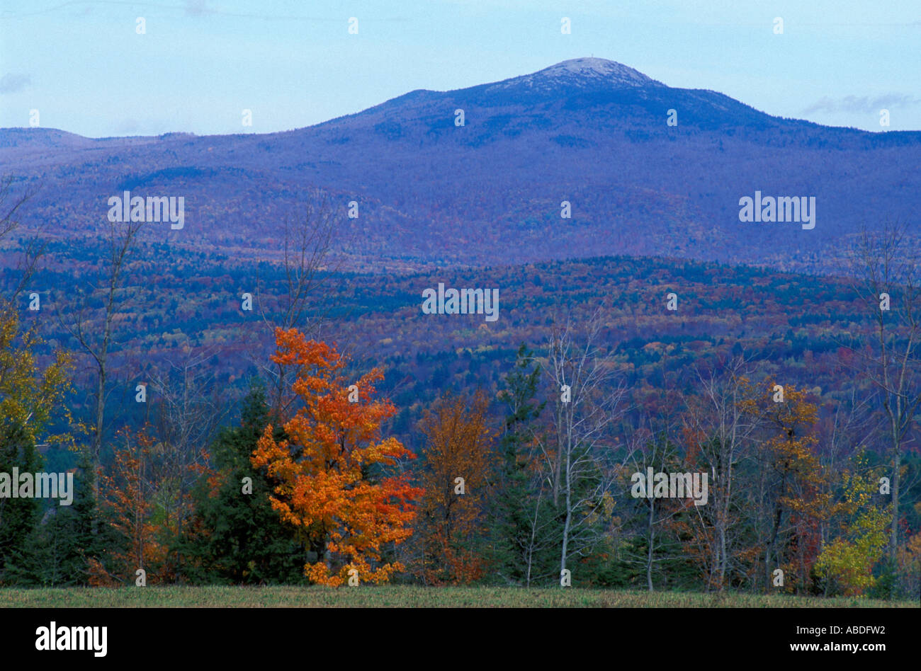 A view of Mt Cardigan from a farm on Kinsman Highway Mountain bike