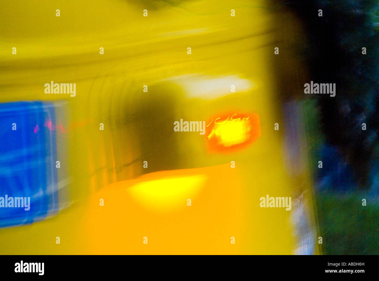 Orange amber fresnel tail lights Stock Photo