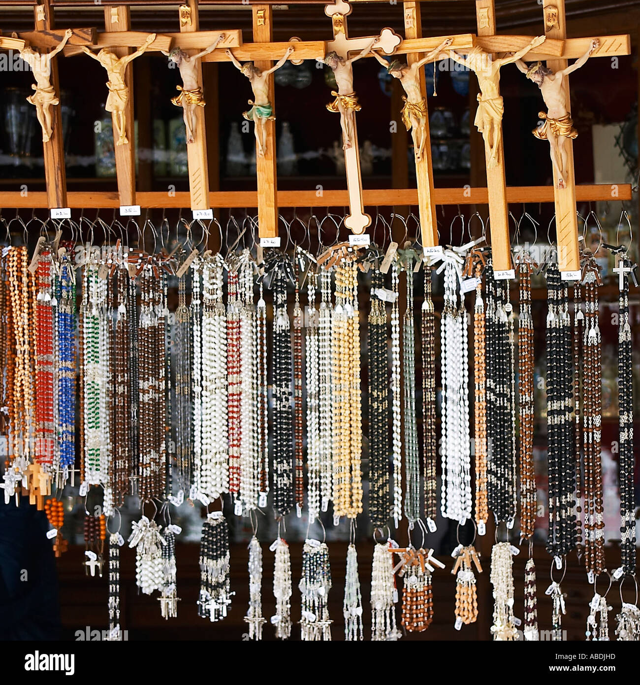 crucifixes and rosaries Stock Photo Alamy