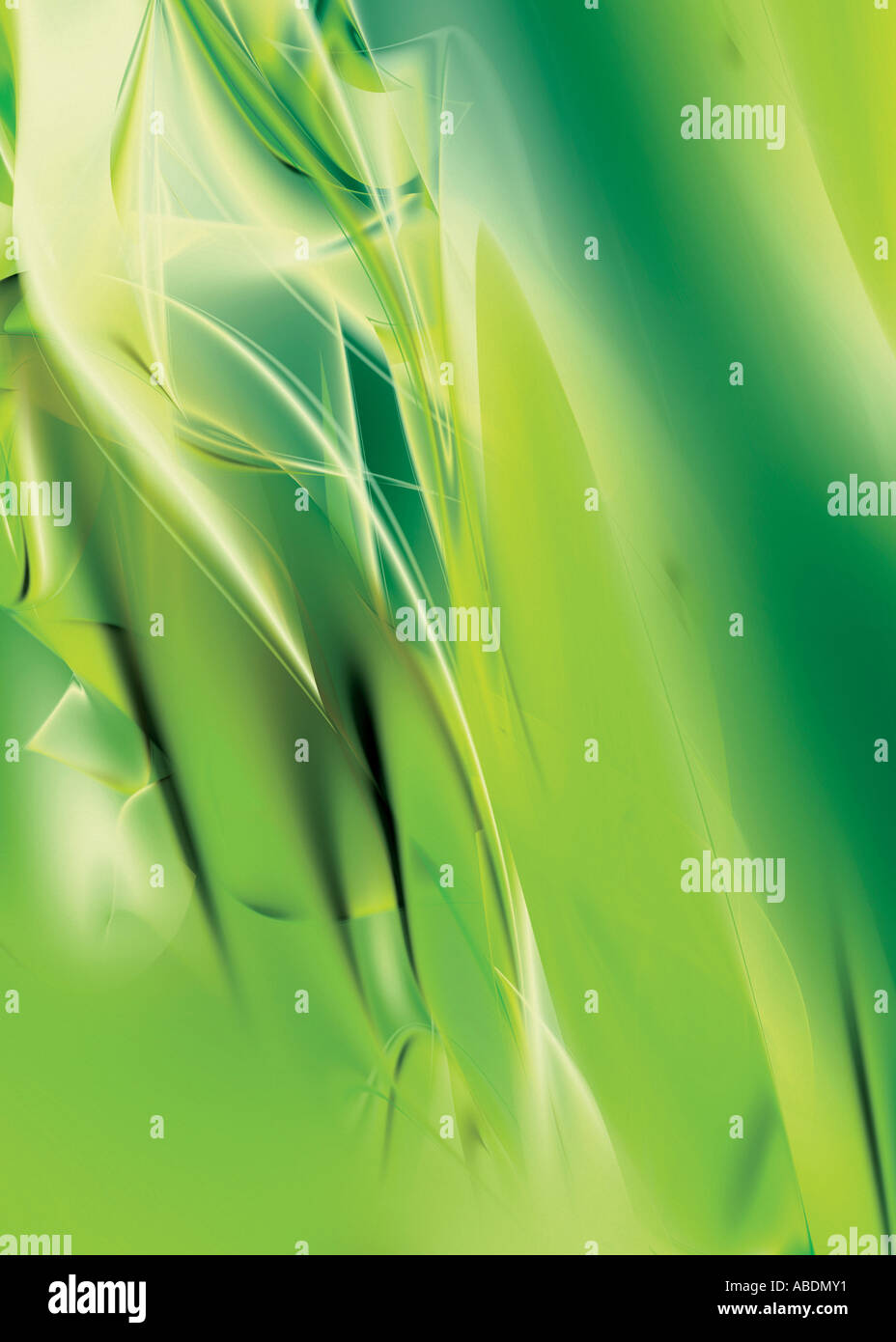 Abstract green waves Stock Photo - Alamy