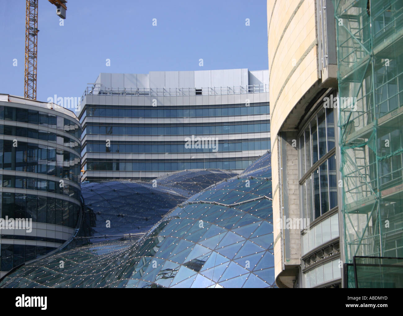 Modern buildings construction in Warsaw Stock Photo