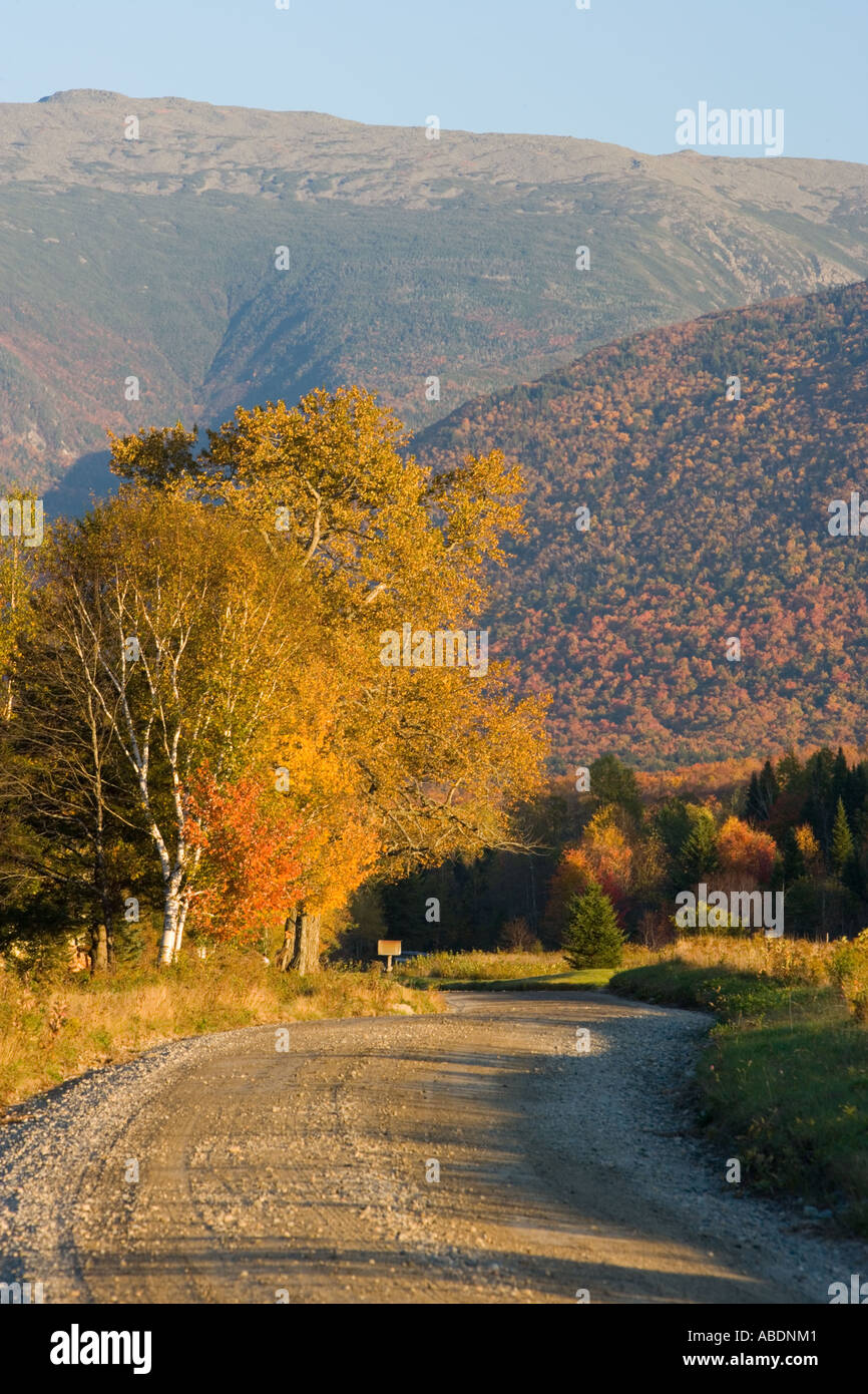The Presidential Range in New Hampshire s White Mountains as seen from a field on Valley Road in