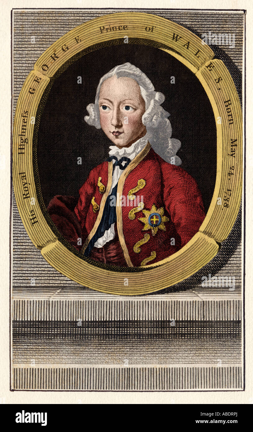 Portrait of a young George III Prince of Wales Stock Photo