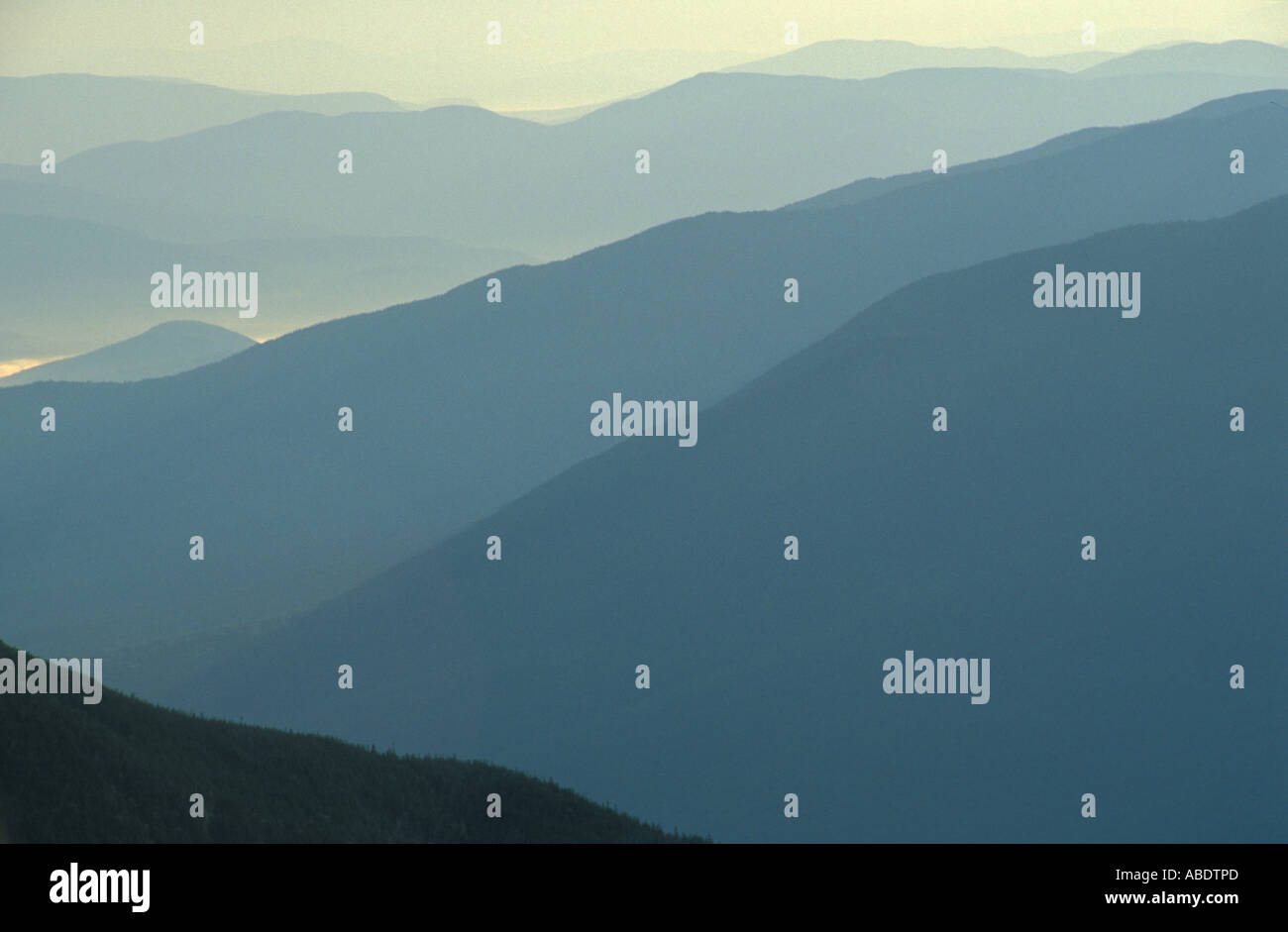 The receding ridges of the Carter Range as seen from Lion Head Looking ...