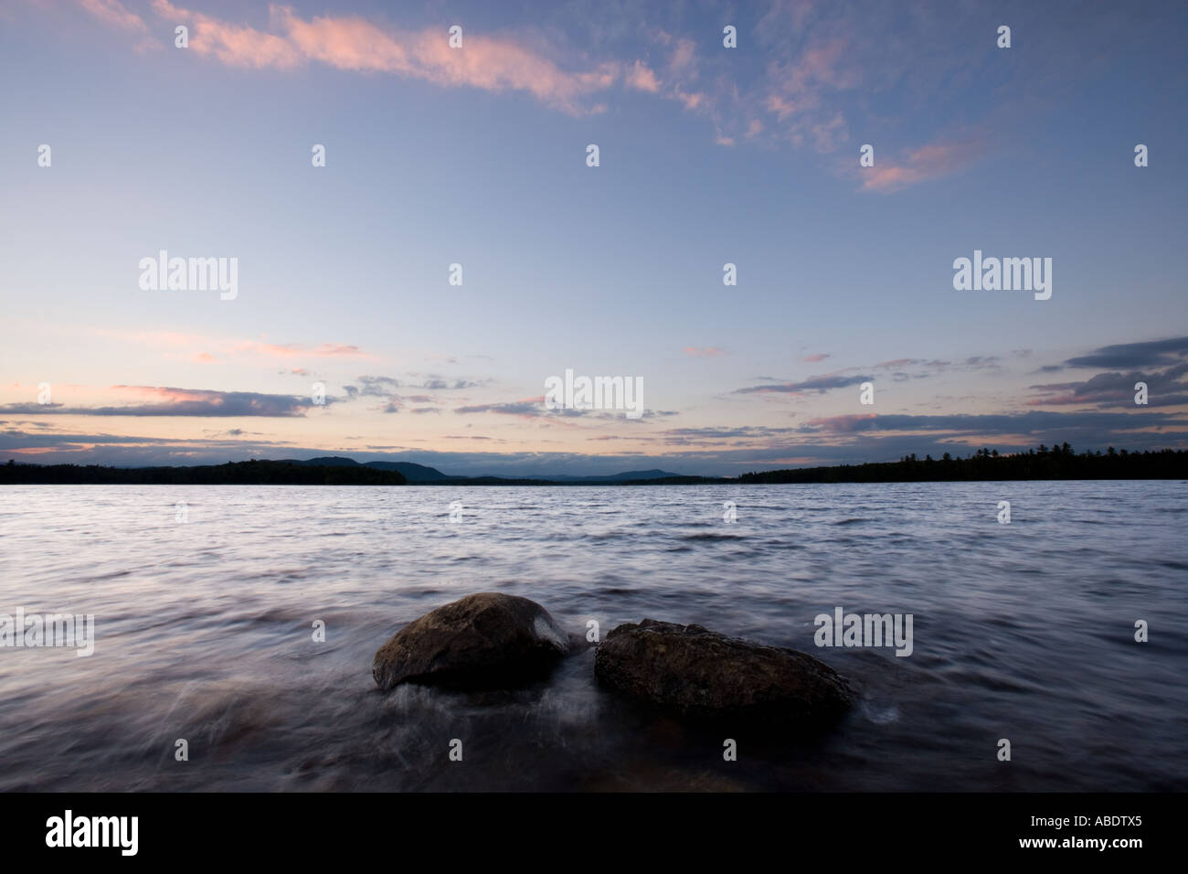 Early morning on Umbagog Lake Errol NH Stock Photo Alamy