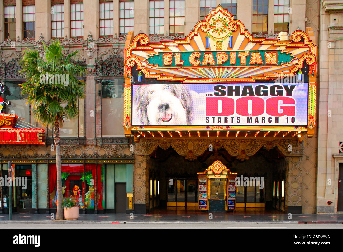 The El Capitan Theater on Hollywood Boulevard Hollywood Los Angeles California Stock Photo