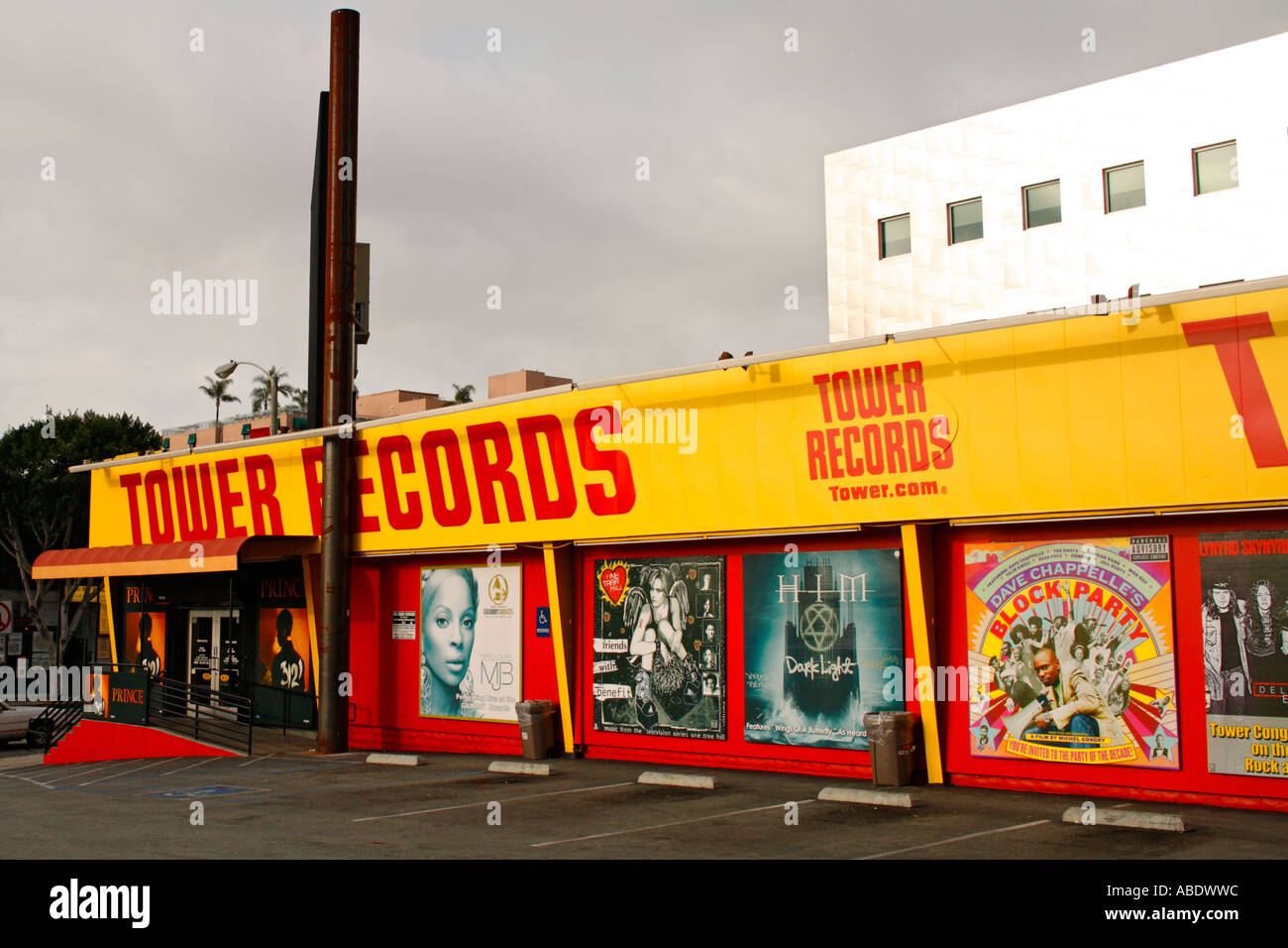 Tower Records on Sunset Boulevard Hollywood Los Angeles California Stock Photo