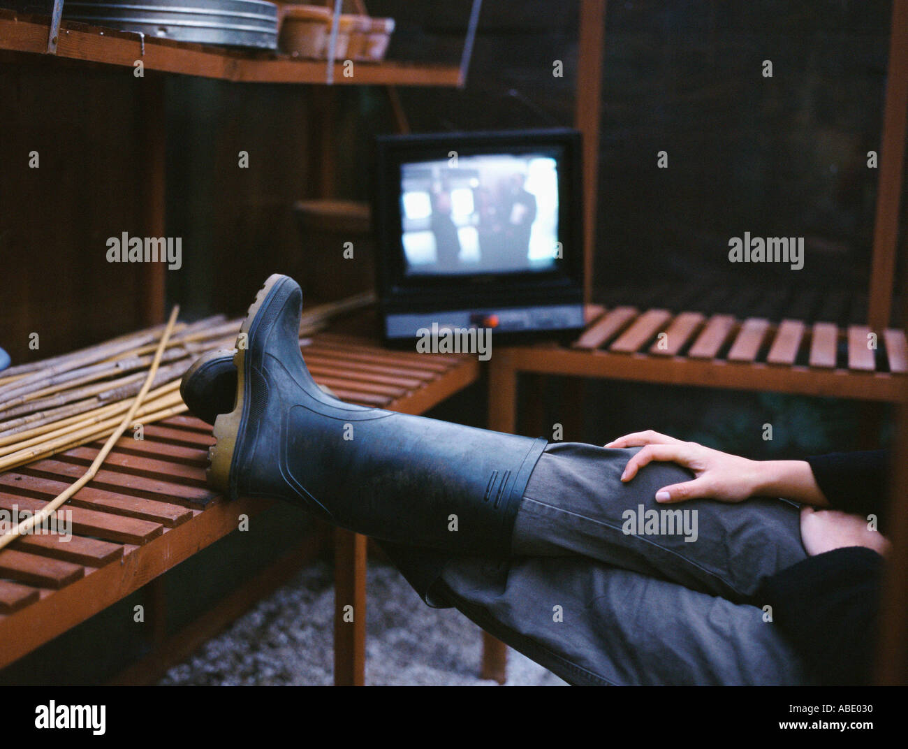 Putting his feet up hires stock photography and images Alamy