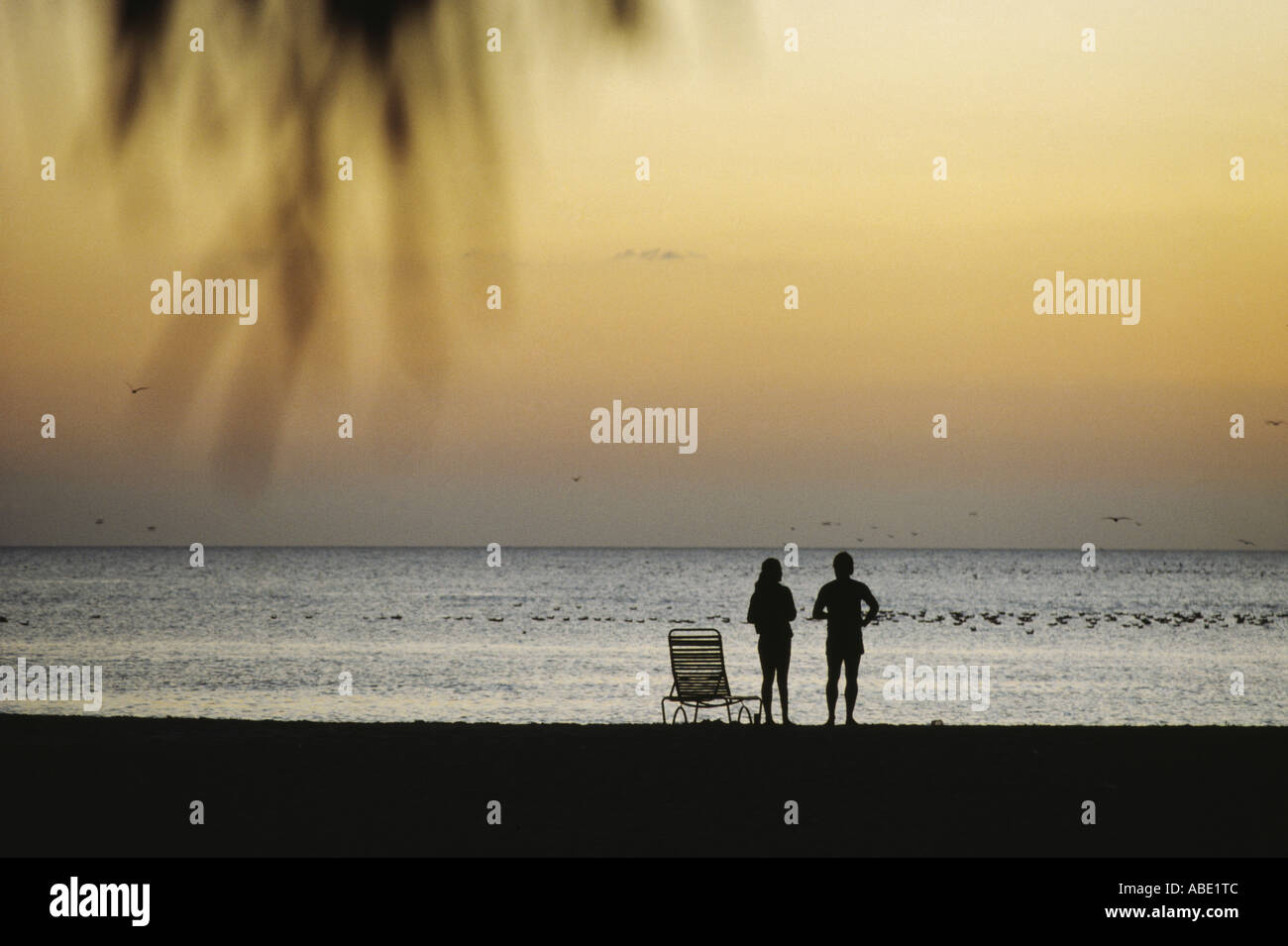 Romantic couple standing at the sea hi-res stock photography and images ...