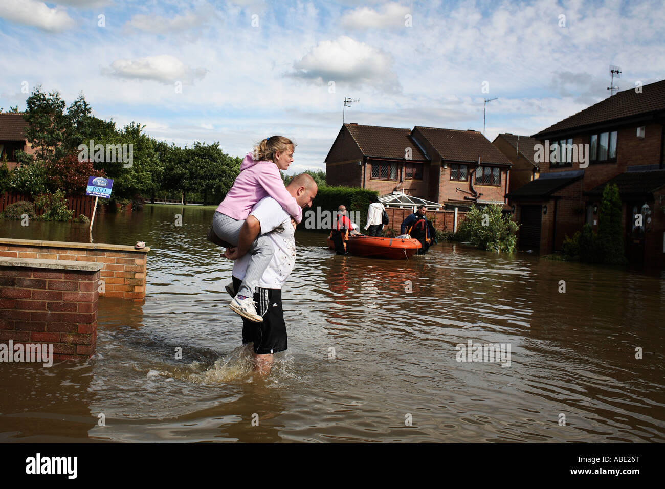 Flooding in Britain 2007 Stock Photo