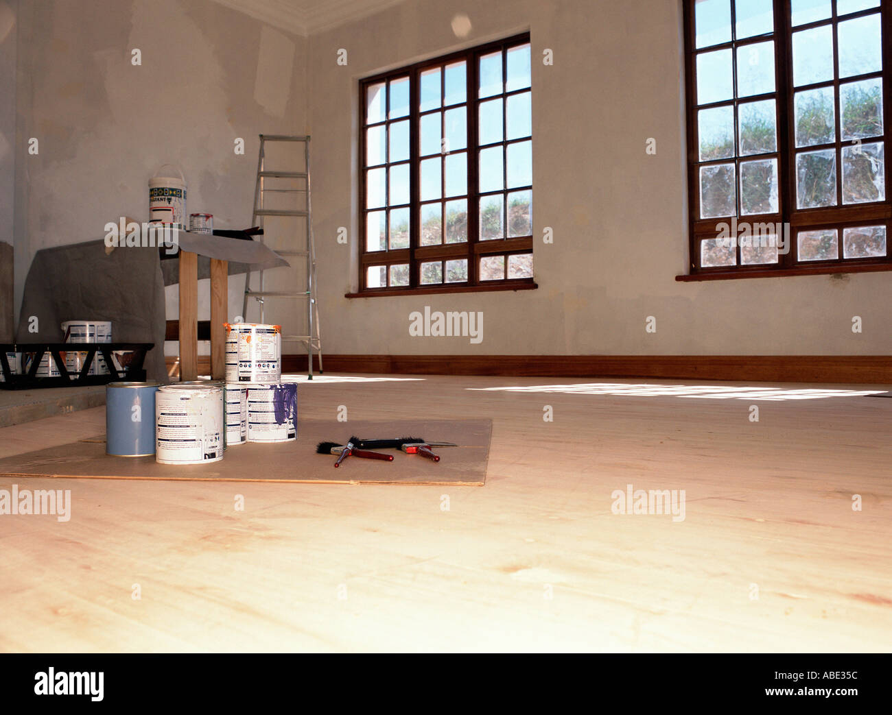Room being decorated Stock Photo - Alamy
