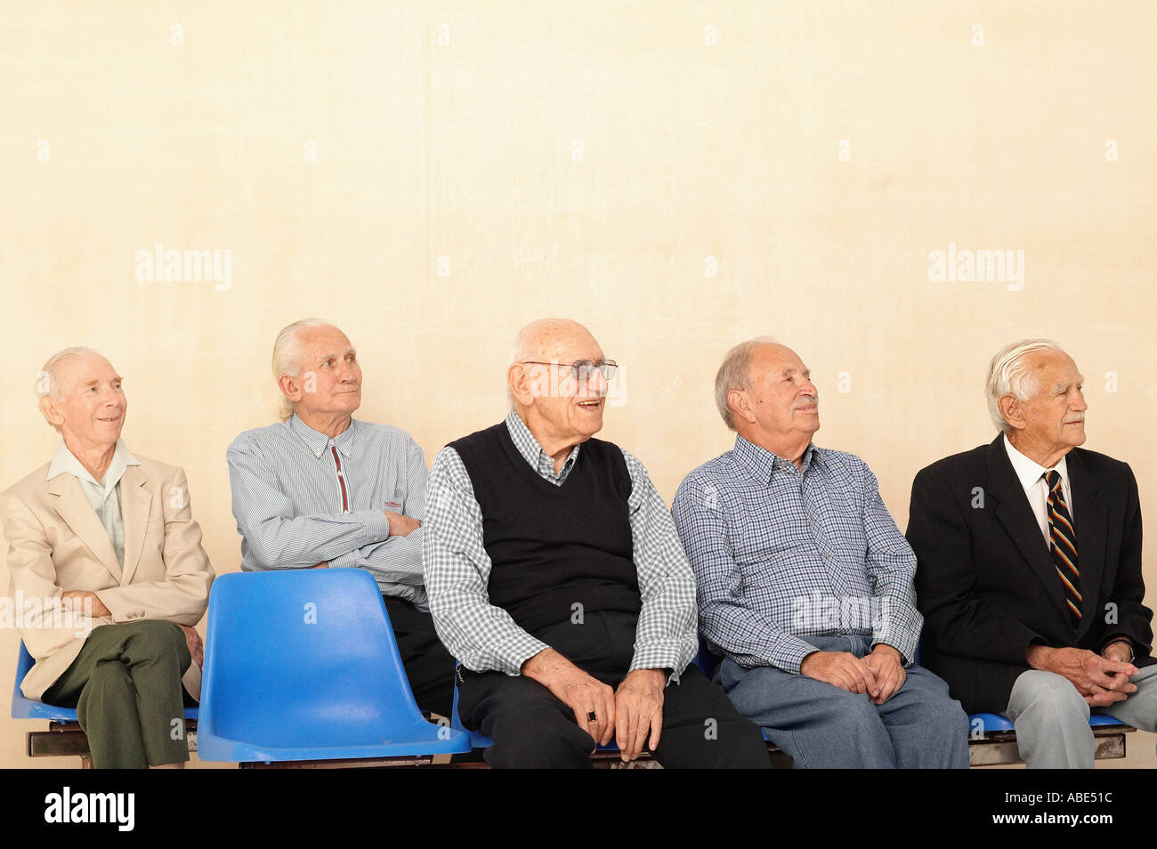 Elderly men being entertained Stock Photo Alamy