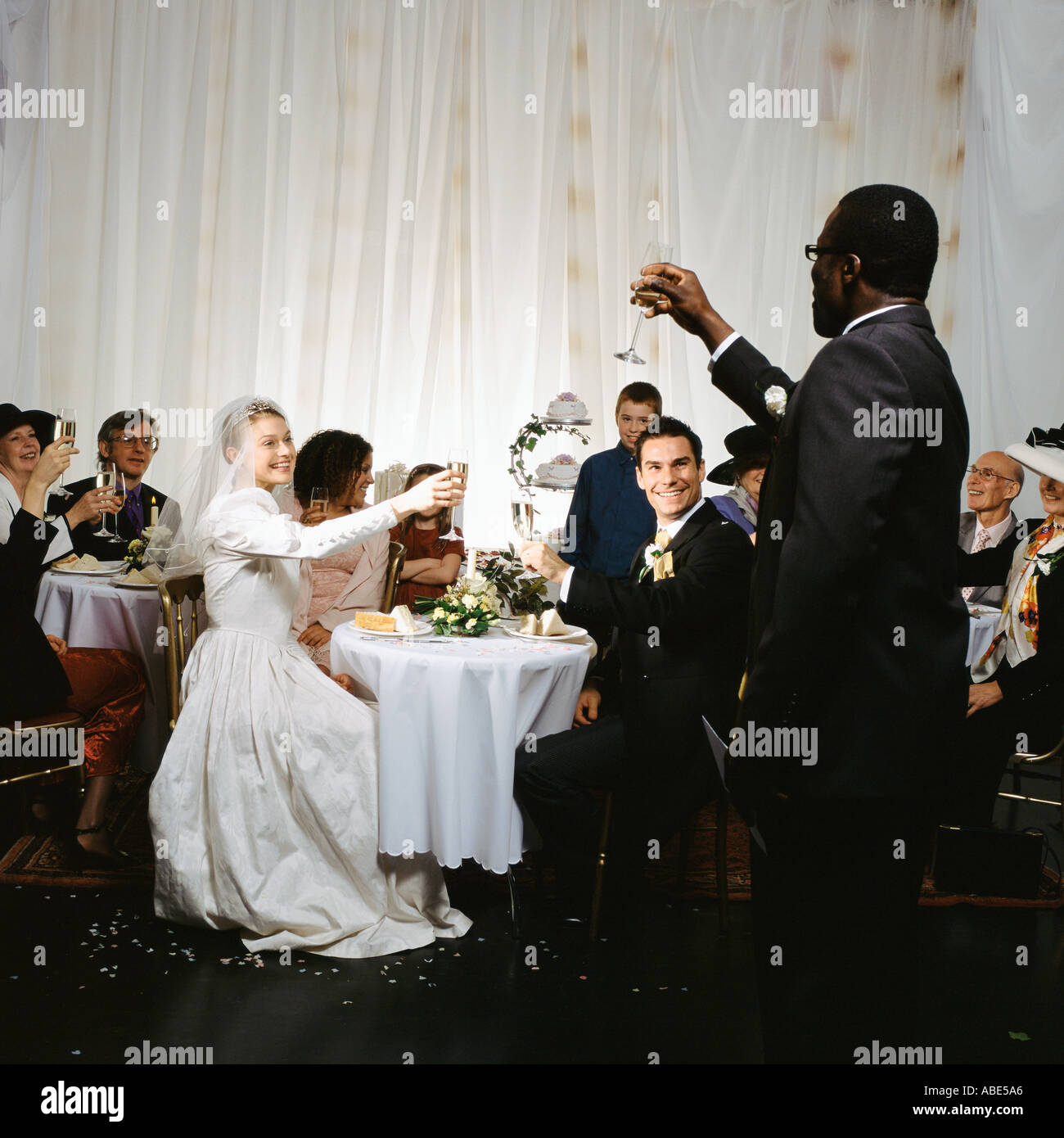 Best man makes a speech Stock Photo