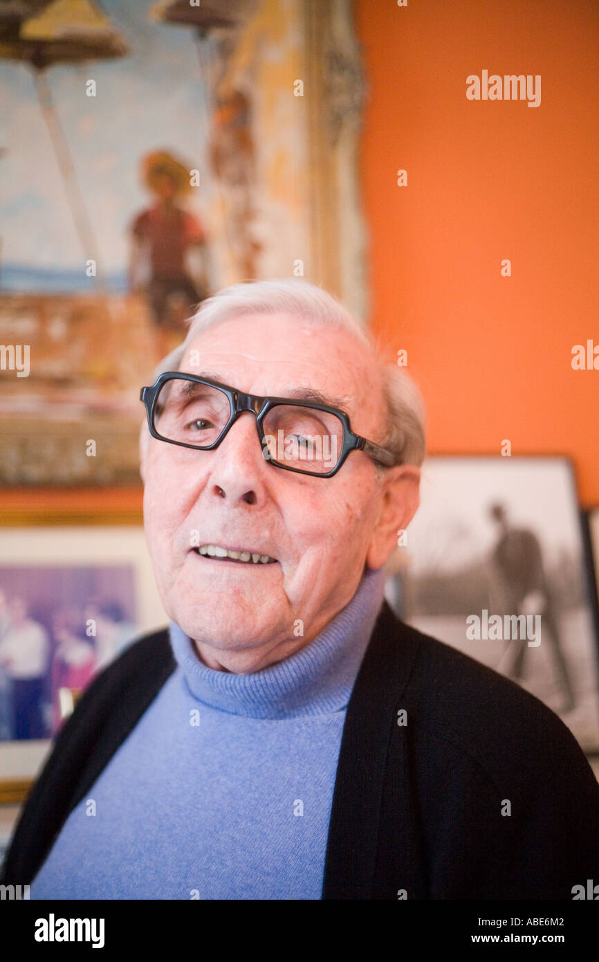 Eric Sykes comedian and writer at his office in London Stock Photo Alamy