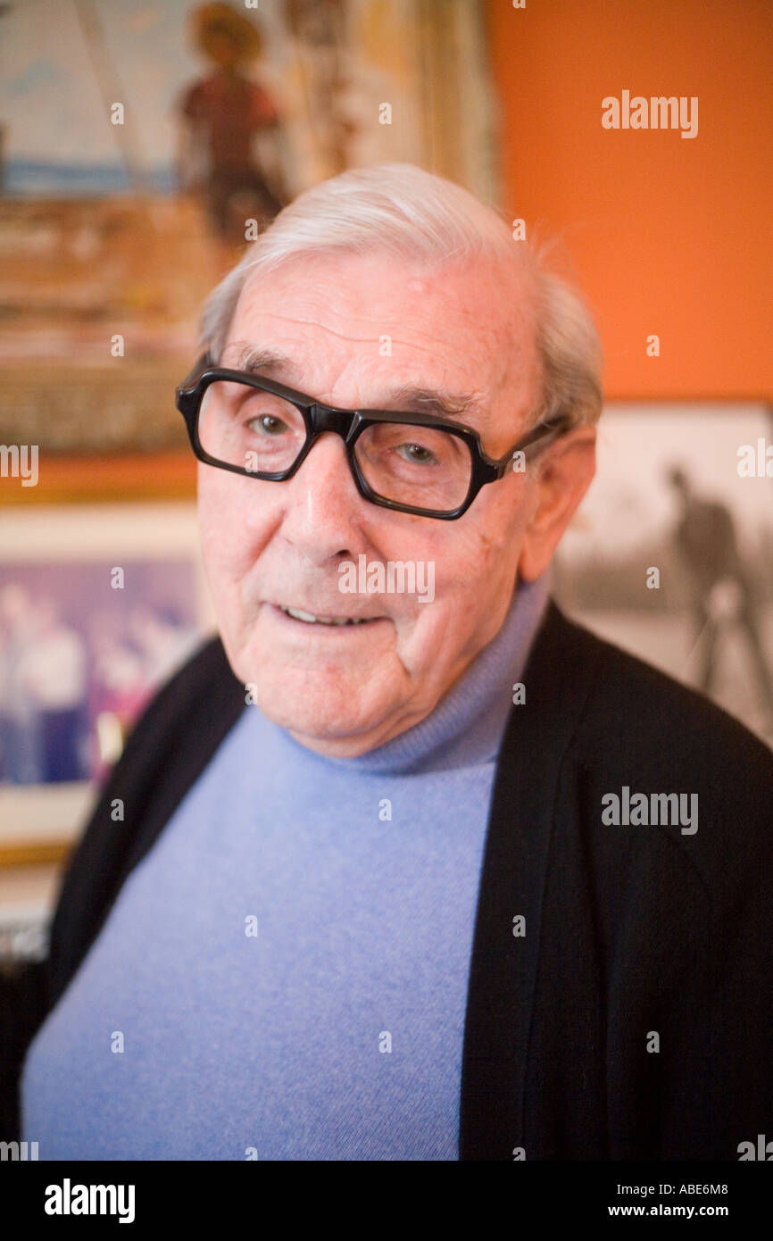 Eric Sykes comedian and writer at his office in London Stock Photo Alamy